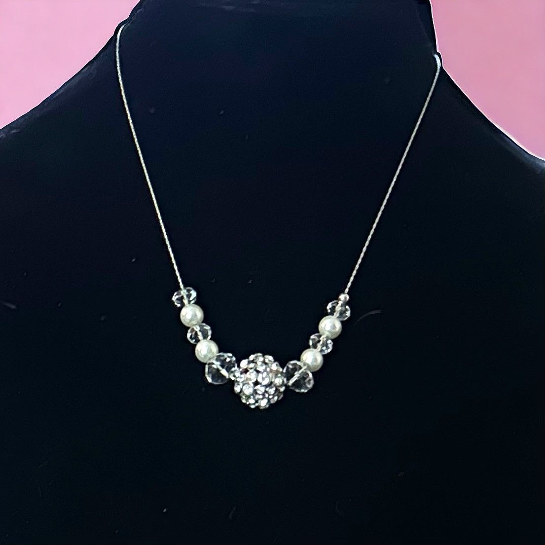 Other Crystal ball glass bead and pearl necklace Size ONE SIZE - 1 Thumbnail