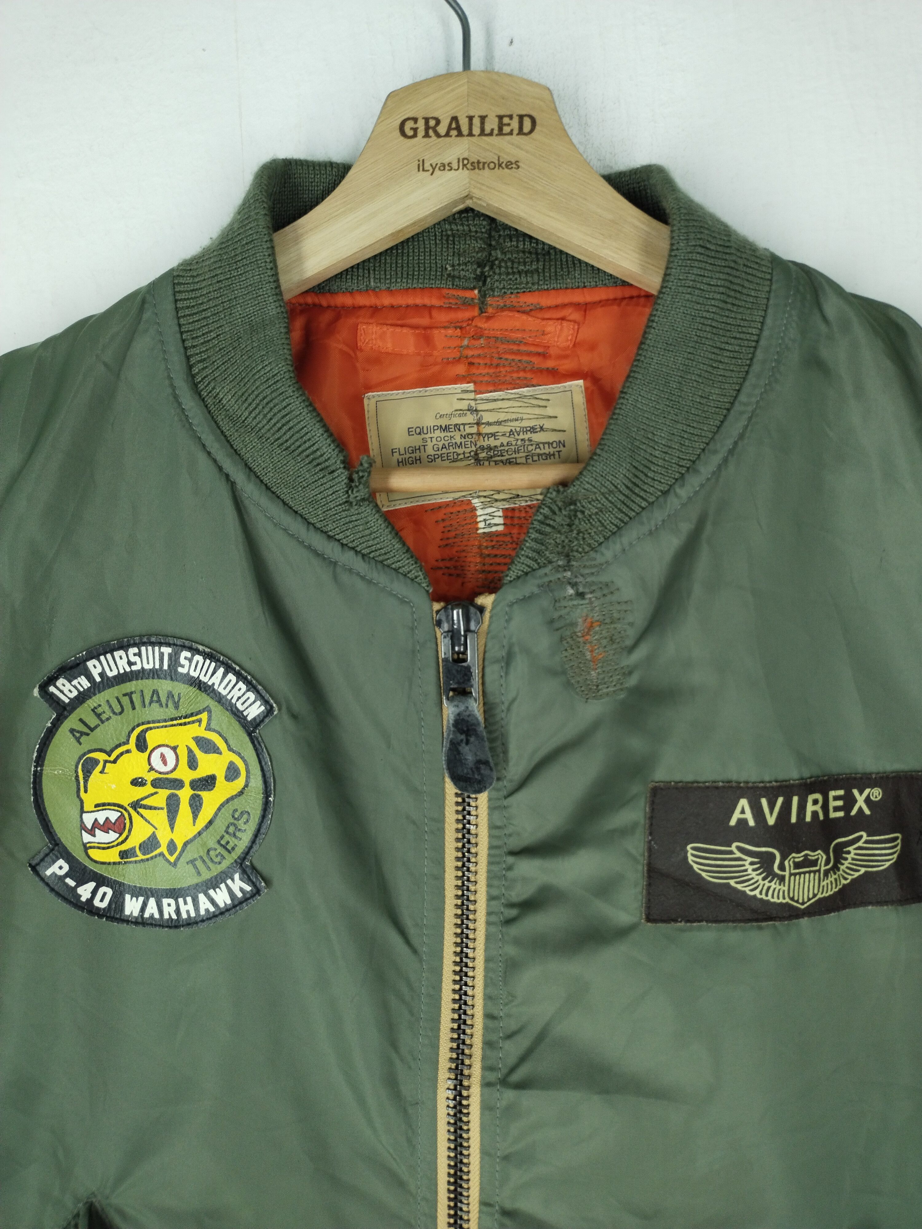 Avirex Avirex P-40 Warhawk Aleutian Tigers Bomber Jacket Size US L / EU 52-54 / 3 - 5 Thumbnail