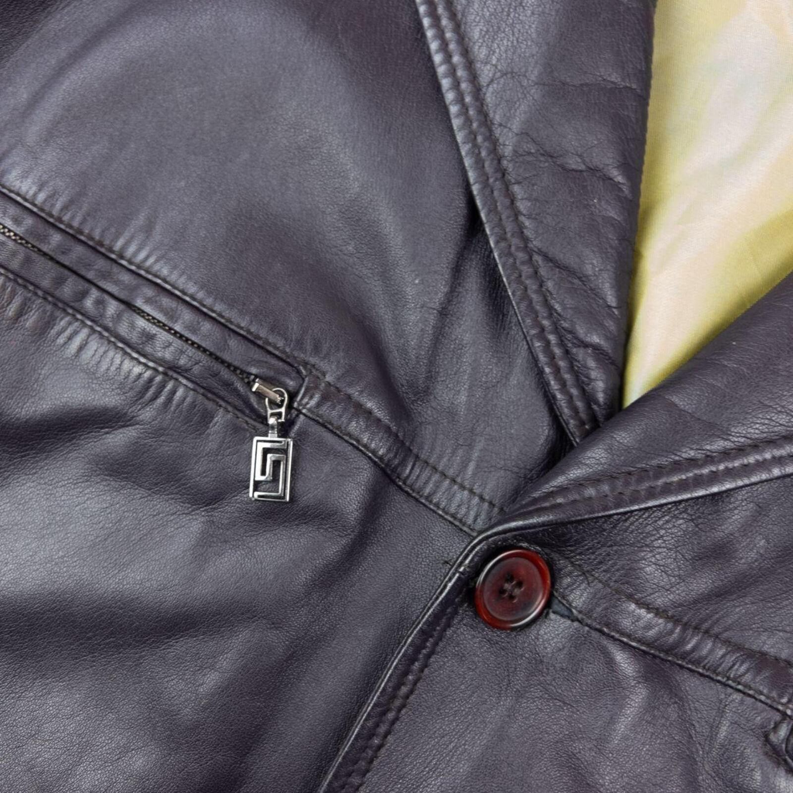 Versace Vintage 2000s Versace Classic V2 Leather Jacket Size XXL Size US XXL / EU 58 / 5 - 7 Thumbnail