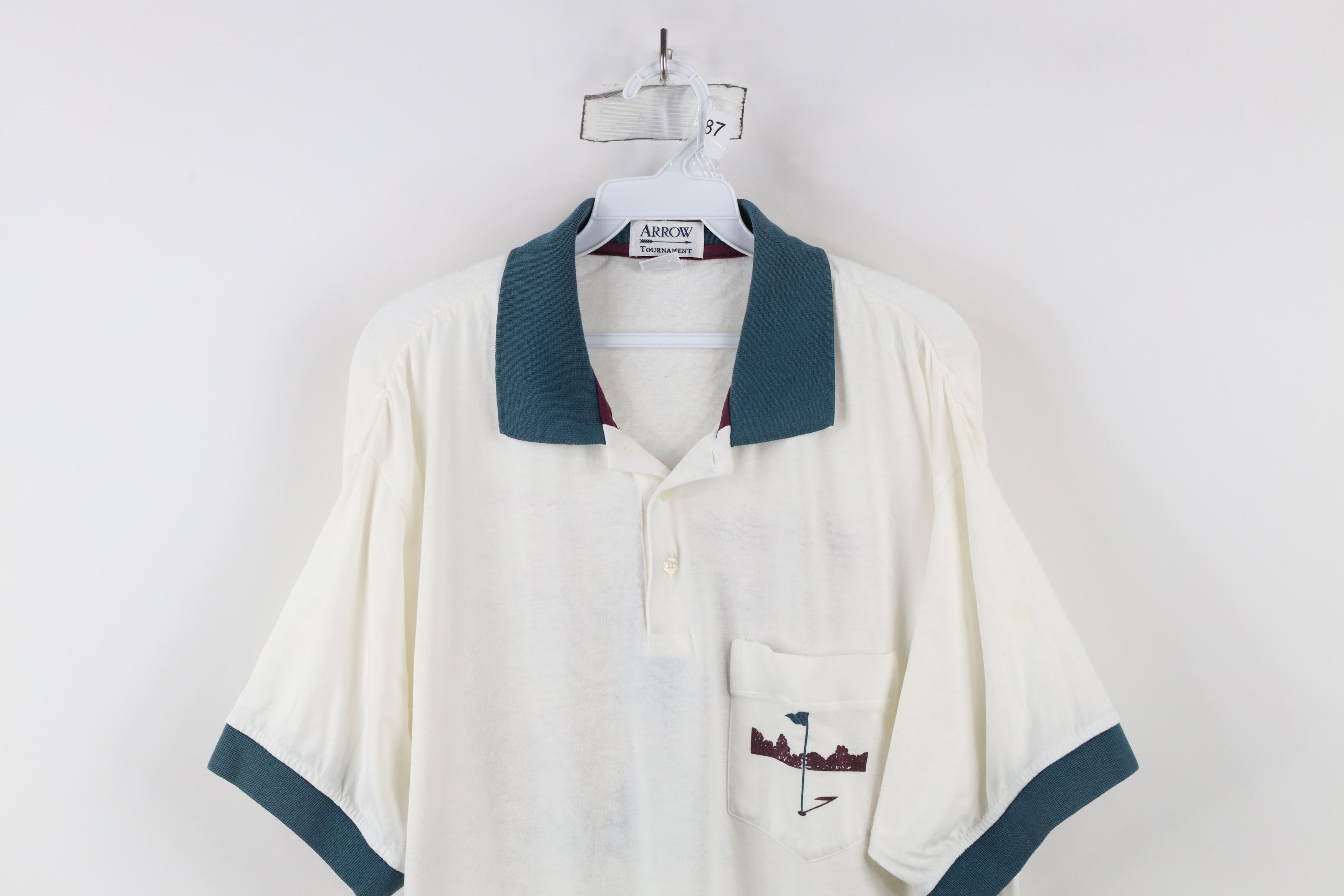 Vintage Vintage 90s Streetwear All Over Print Collared Polo Shirt Size US XL / EU 56 / 4 - 2 Thumbnail