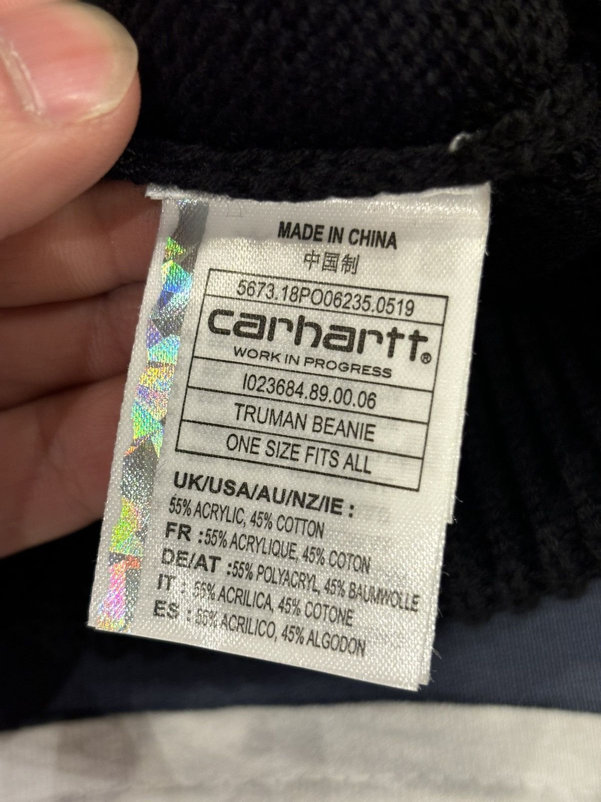Carhartt Carhartt WIP Truman Beanie Black Size ONE SIZE - 4 Thumbnail