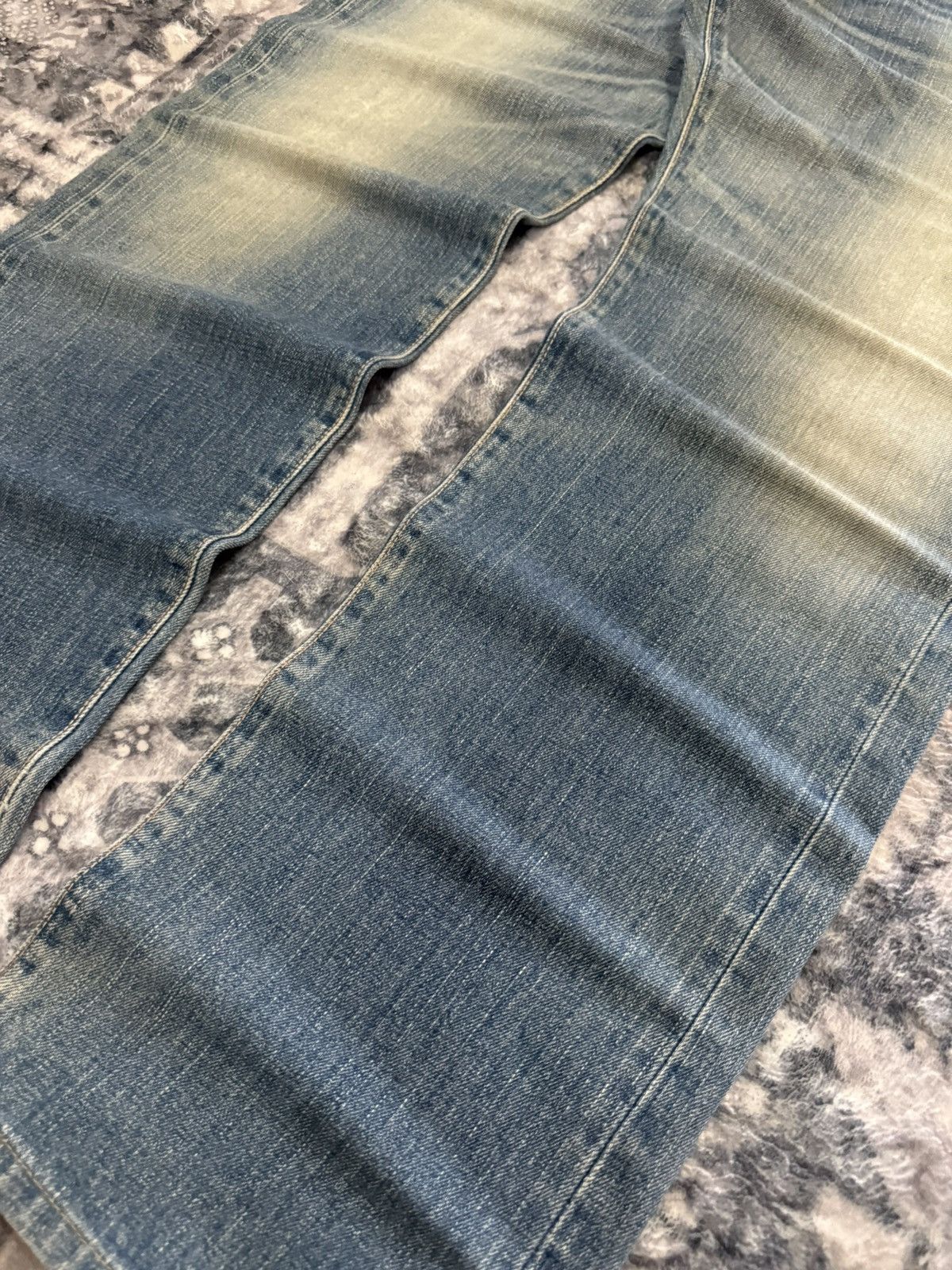 Japanese Brand EDWIN 505 Muddy Wash Selvedge Jeans Straight Loose Size US 32 / EU 48 - 9 Thumbnail