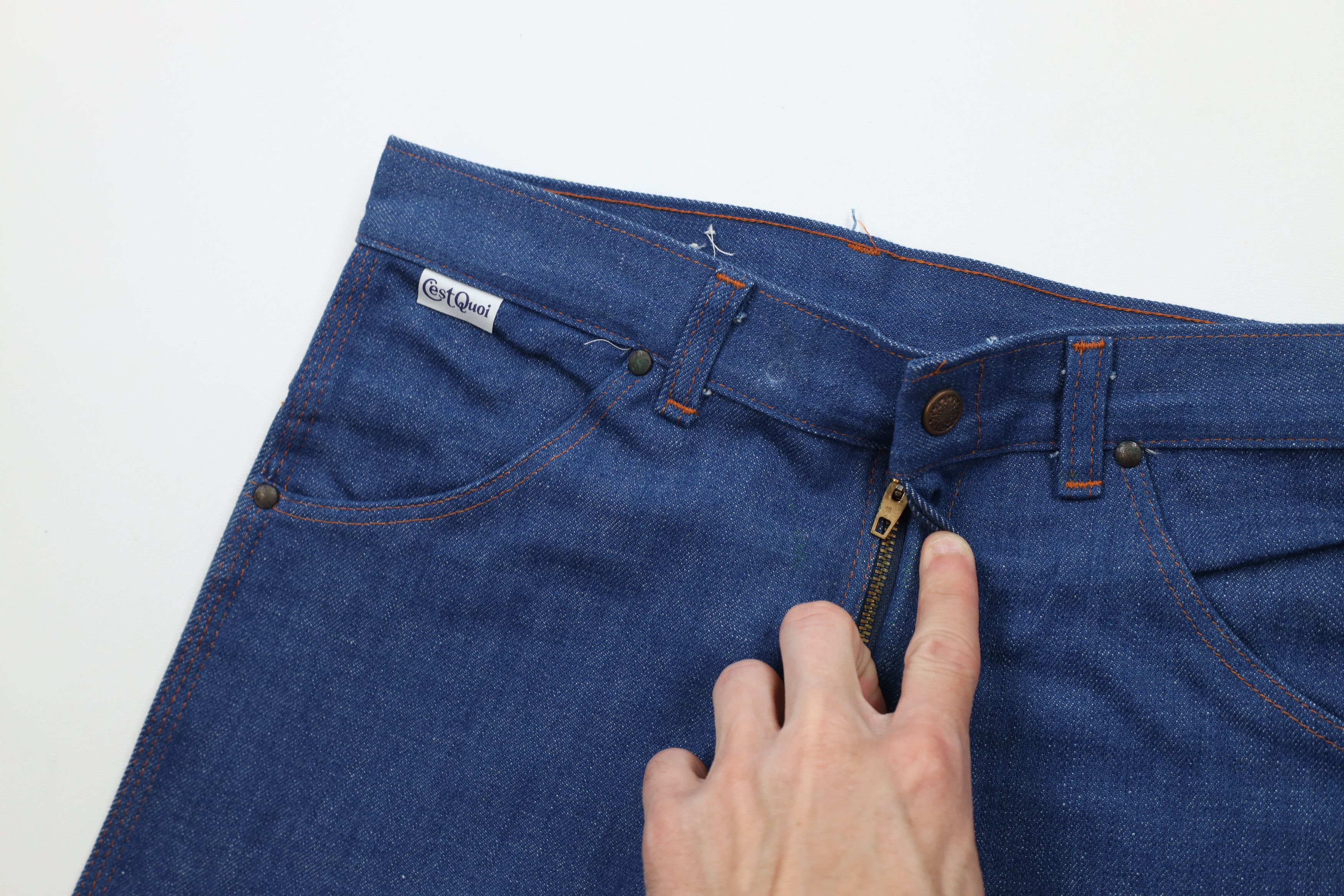 Vintage Deadstock Vintage 70s Streetwear Wide Leg Denim Jeans USA Size US 28 / EU 44 - 6 Thumbnail