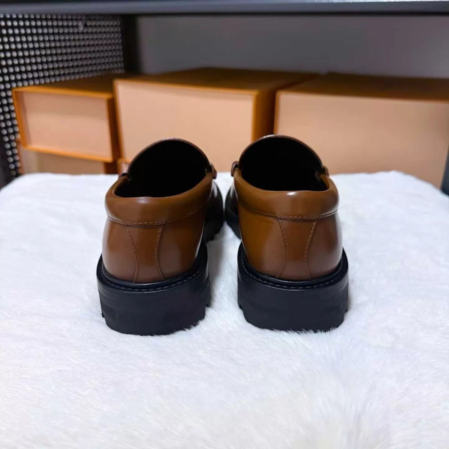 Celine Celine Triomphe Thick Loafers Brown/Caramel 37 LN Size US 6.5 / IT 36.5 - 3 Thumbnail