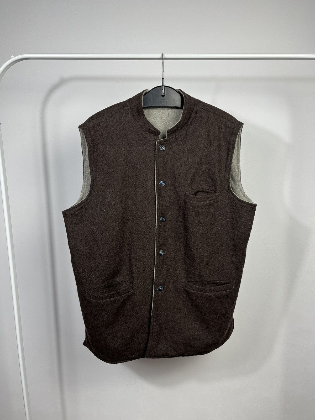 Other Vintage Reversible Wool Vest Button Up Classic Style Size US XL / EU 56 / 4 - 2 Thumbnail
