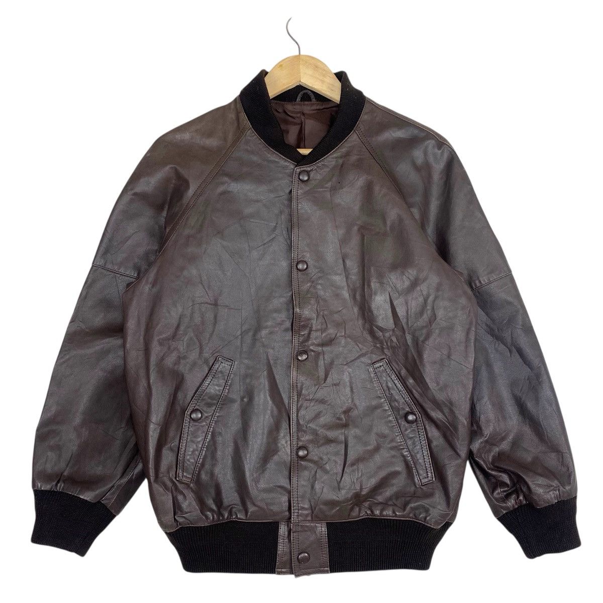 Japanese Brand 💥80s BAHRON TYPE G1 LEATHER JACKET Size US L / EU 52-54 / 3 - 1 Thumbnail