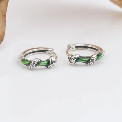 Jewelry Hip-hop Earrings One Pairs Chrome Jewelry Size ONE SIZE - 4 Thumbnail