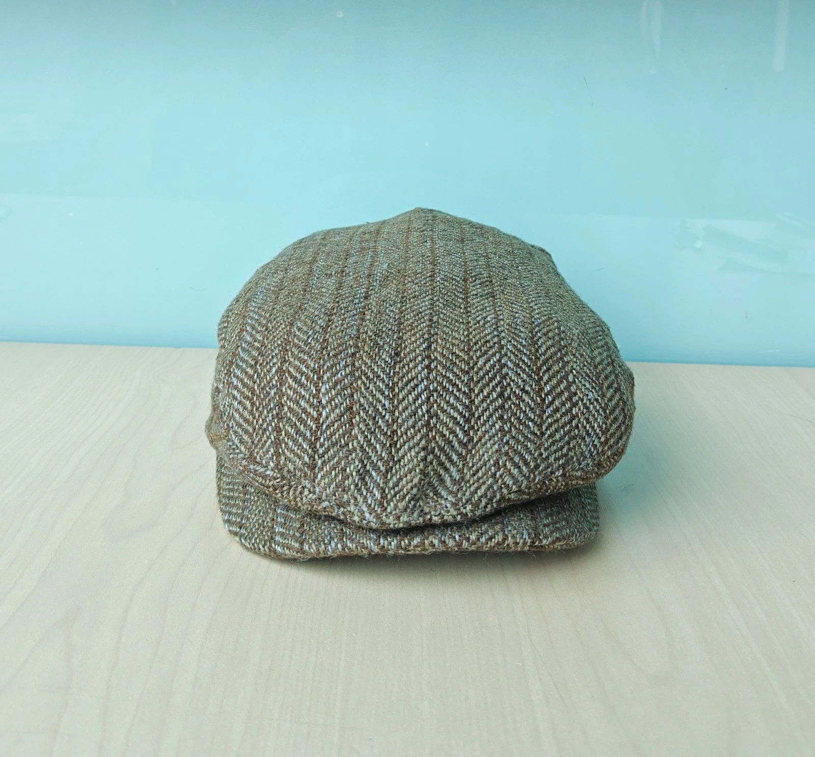 RRL Ralph Lauren DOUBLE RL Linen-Blend Herringbone Driver's Cap T/1911 Size ONE SIZE - 2 Thumbnail