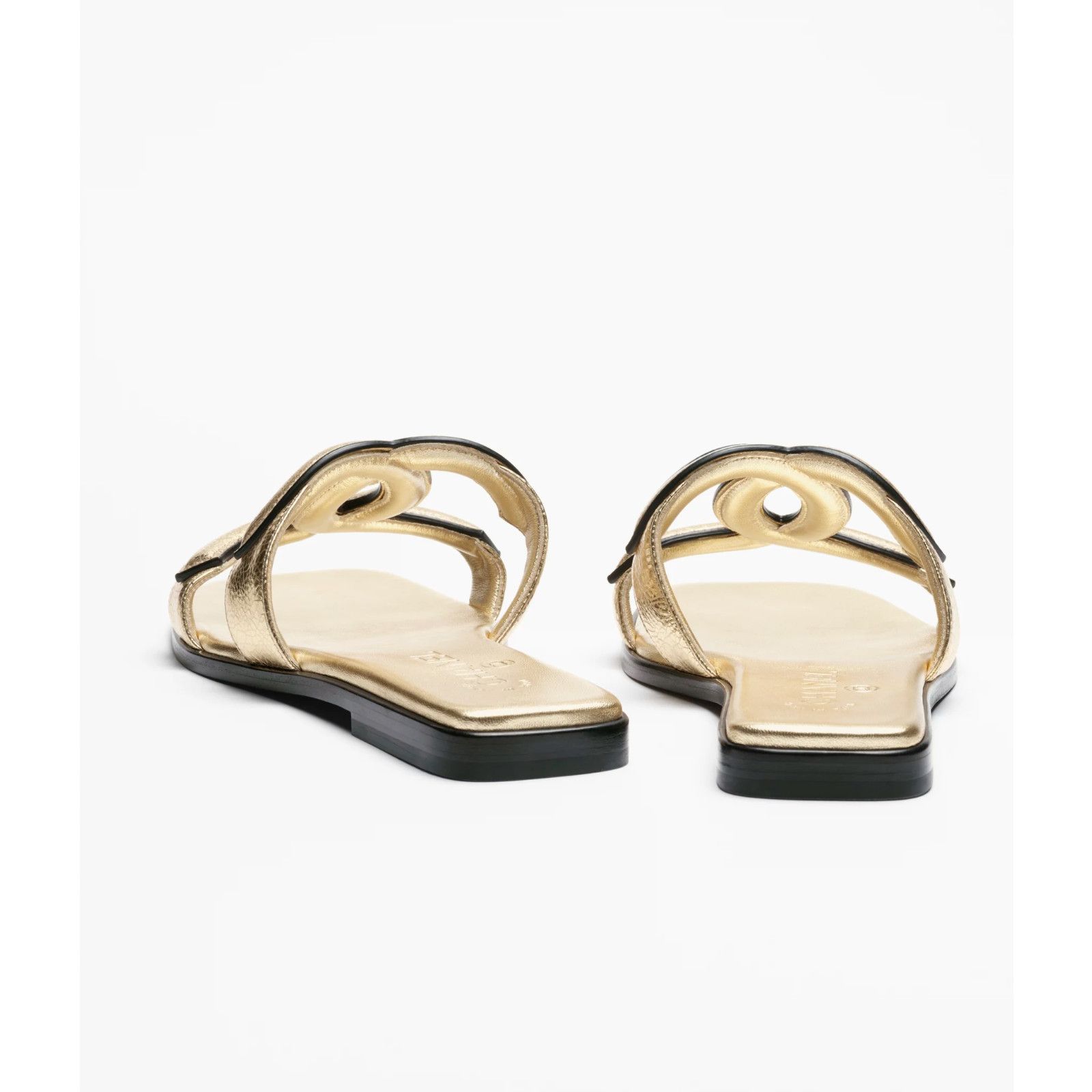 Chanel Chanel Golden Cracked Leather XL CC Mules Sandals 37 Size US 6 / IT 36 - 18 Thumbnail