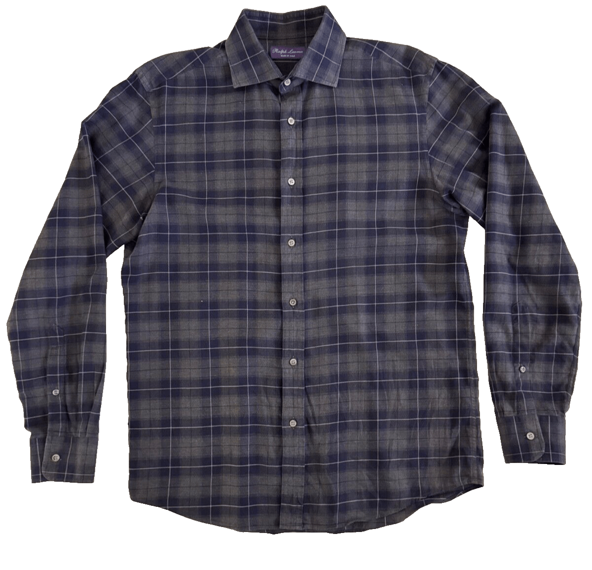 Ralph Lauren Purple Label Ralph Lauren Purple Label Green Navy Plaid Button Up 15.5 Size US M / EU 48-50 / 2 - 1 Thumbnail