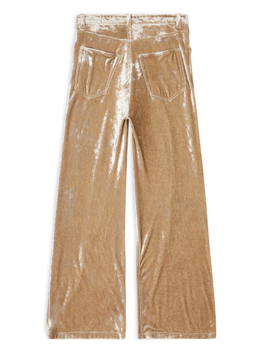 Balenciaga o1y0625 Velvet Casual Pant in Beige Size 25" / US 0 / IT 36 - 3 Thumbnail
