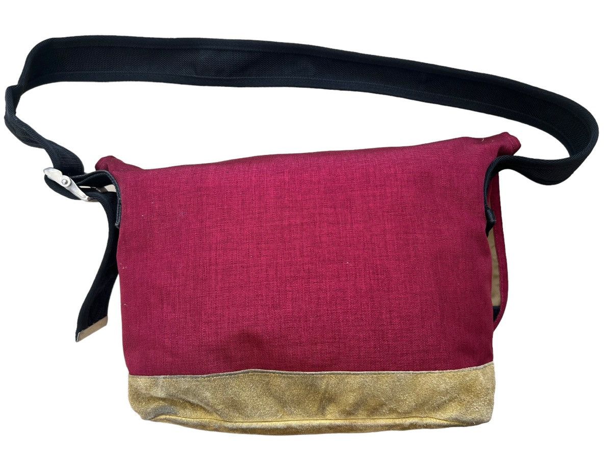 Vintage Anonym Japan Hand Made Nylon Leather Maroon Messenger Bag Size ONE SIZE - 17 Thumbnail
