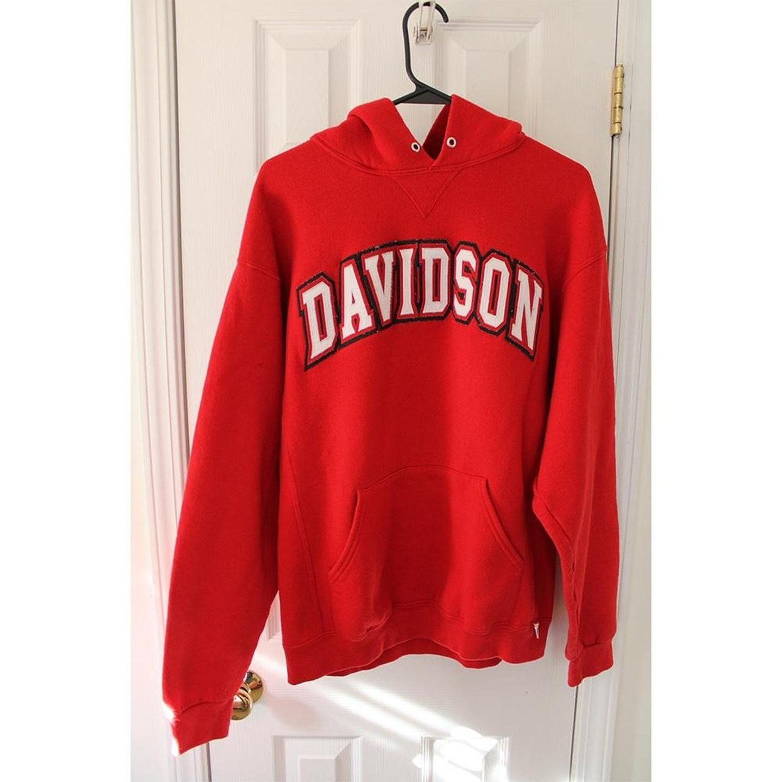 Russell Athletic Y2K 2000's Red Russel Athletics Davidson University Hoodie Size US L / EU 52-54 / 3 - 3 Thumbnail