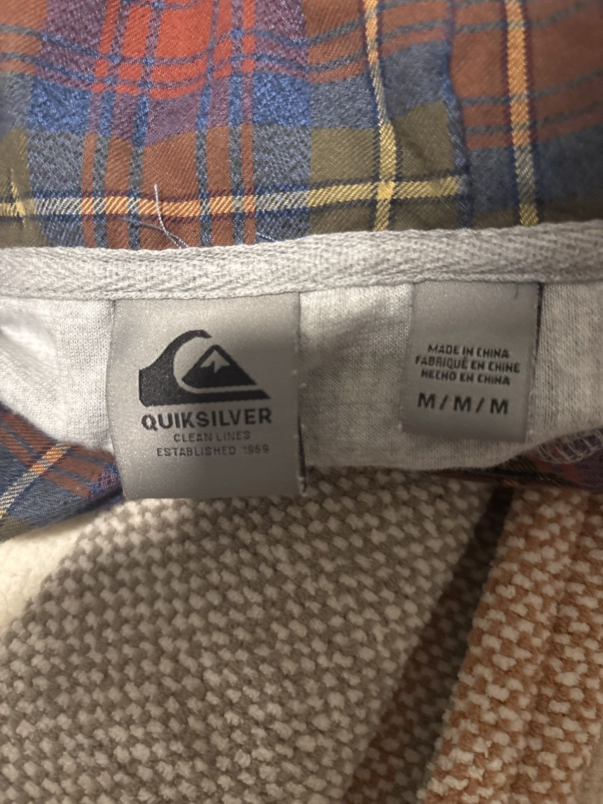Quiksilver Quiksilver Hoodie W/ Flannel Hood Size US M / EU 48-50 / 2 - 5 Thumbnail