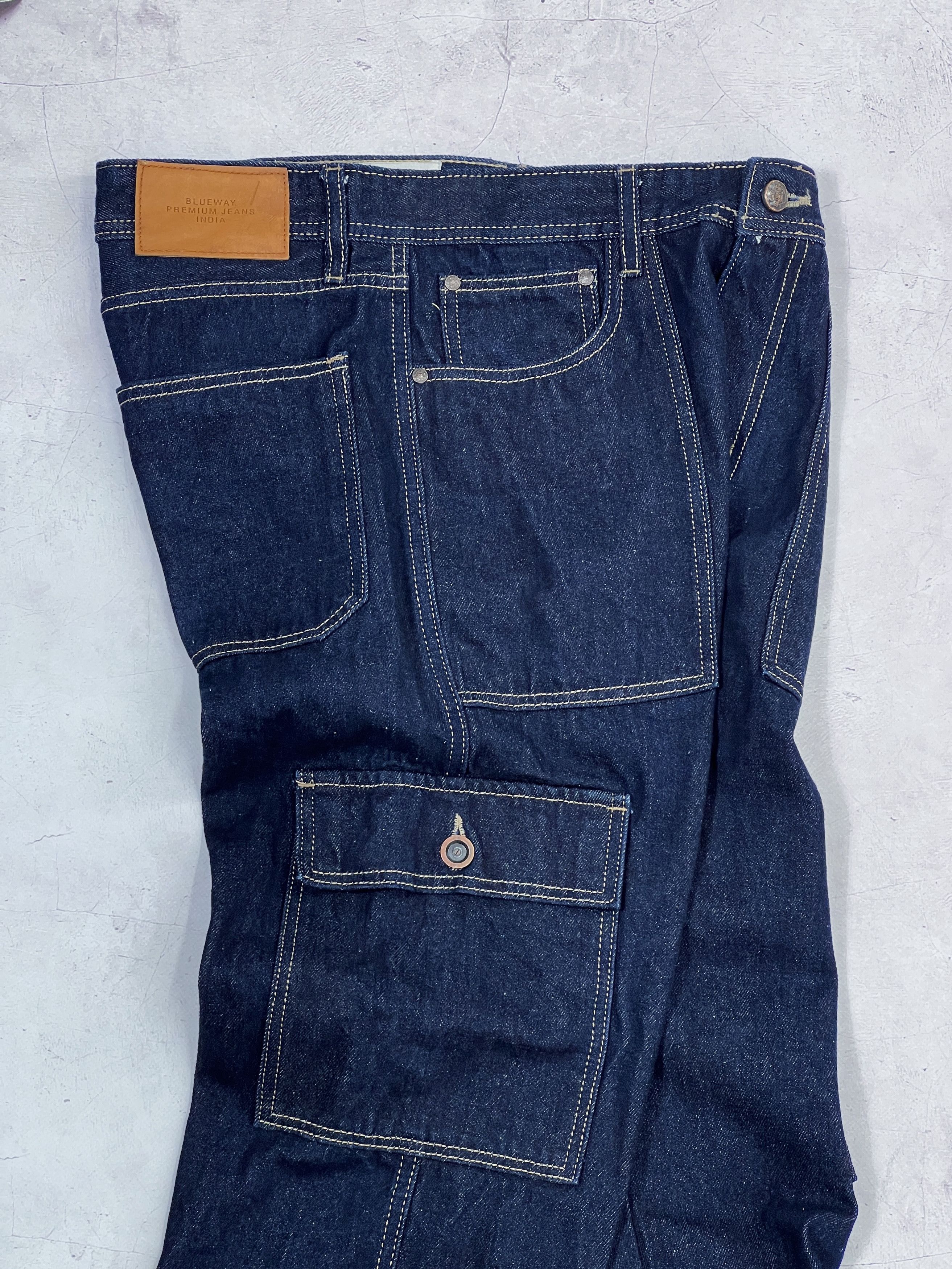 Blue Blue Japan × Japan Blue × Japanese Brand Blue Way Japanese Indigo Denim Cargo Pants Size US 32 / EU 48 - 2 Thumbnail