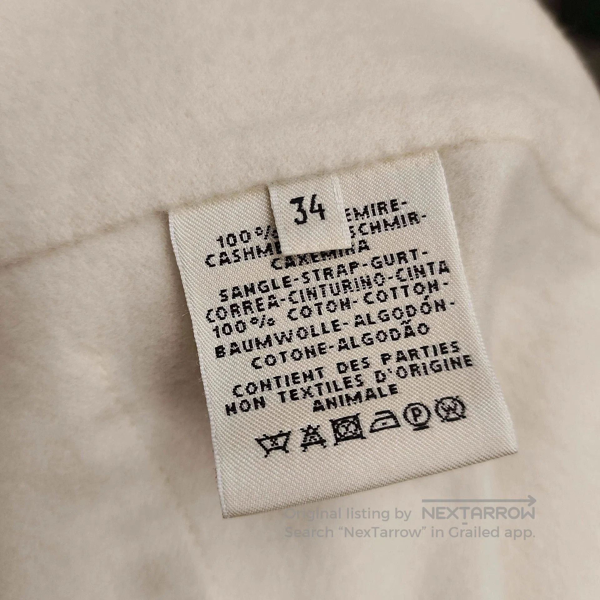 Hermes Hermes White Cashmere Mid-Length Coat. Size US S / EU 44-46 / 1 - 4 Thumbnail