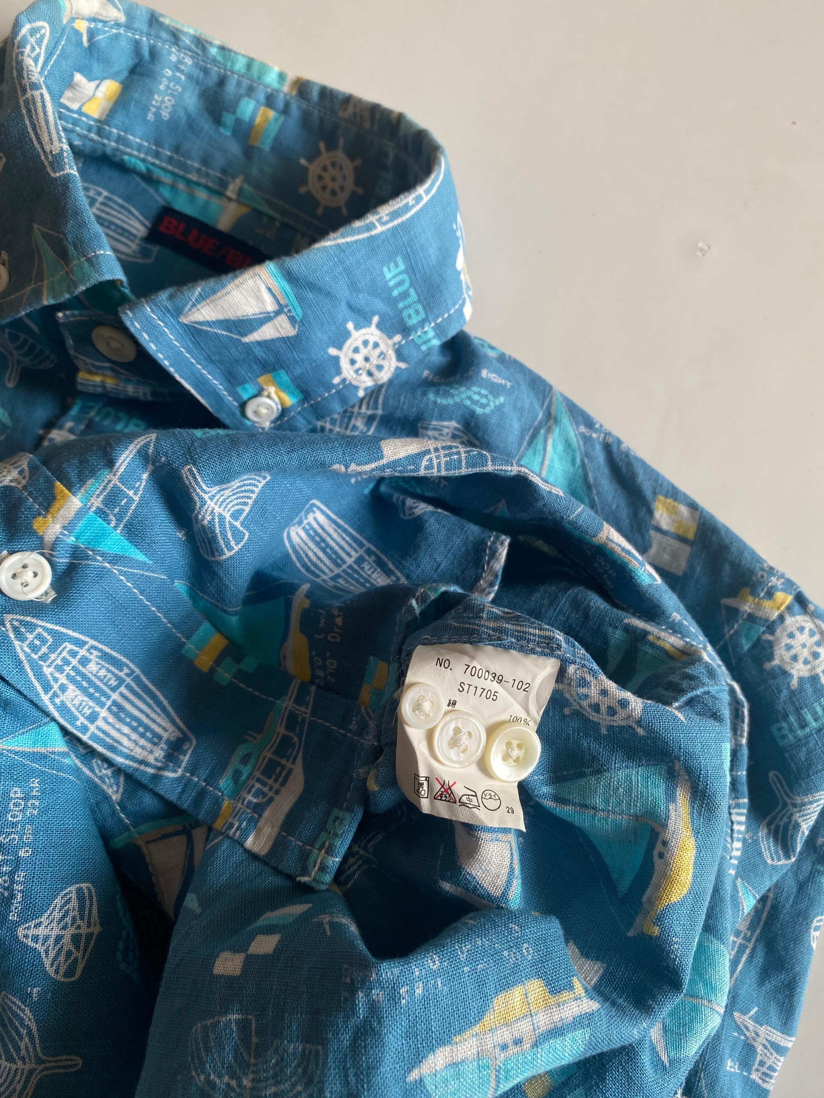 Blue Blue Japan SEND OFFER 💥 Blue blue Japan Vintage Shirt Size US S / EU 44-46 / 1 - 6 Thumbnail