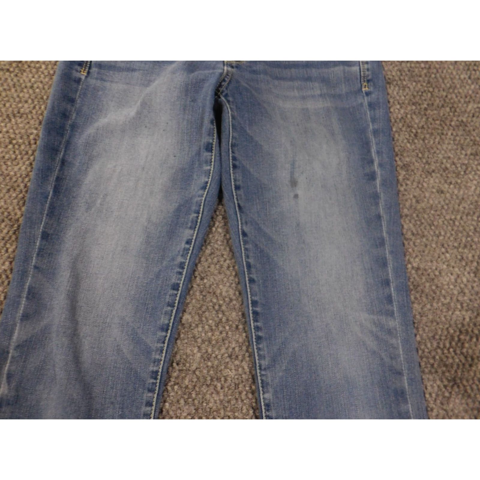 American Eagle Outfitters American Eagle Outfitters Jeans Womens 4 Cropped Denim Stretch Zipper Retro 28in Waist 24in Inseam Blue Size 28" / US 6 / IT 42 - 2 Thumbnail