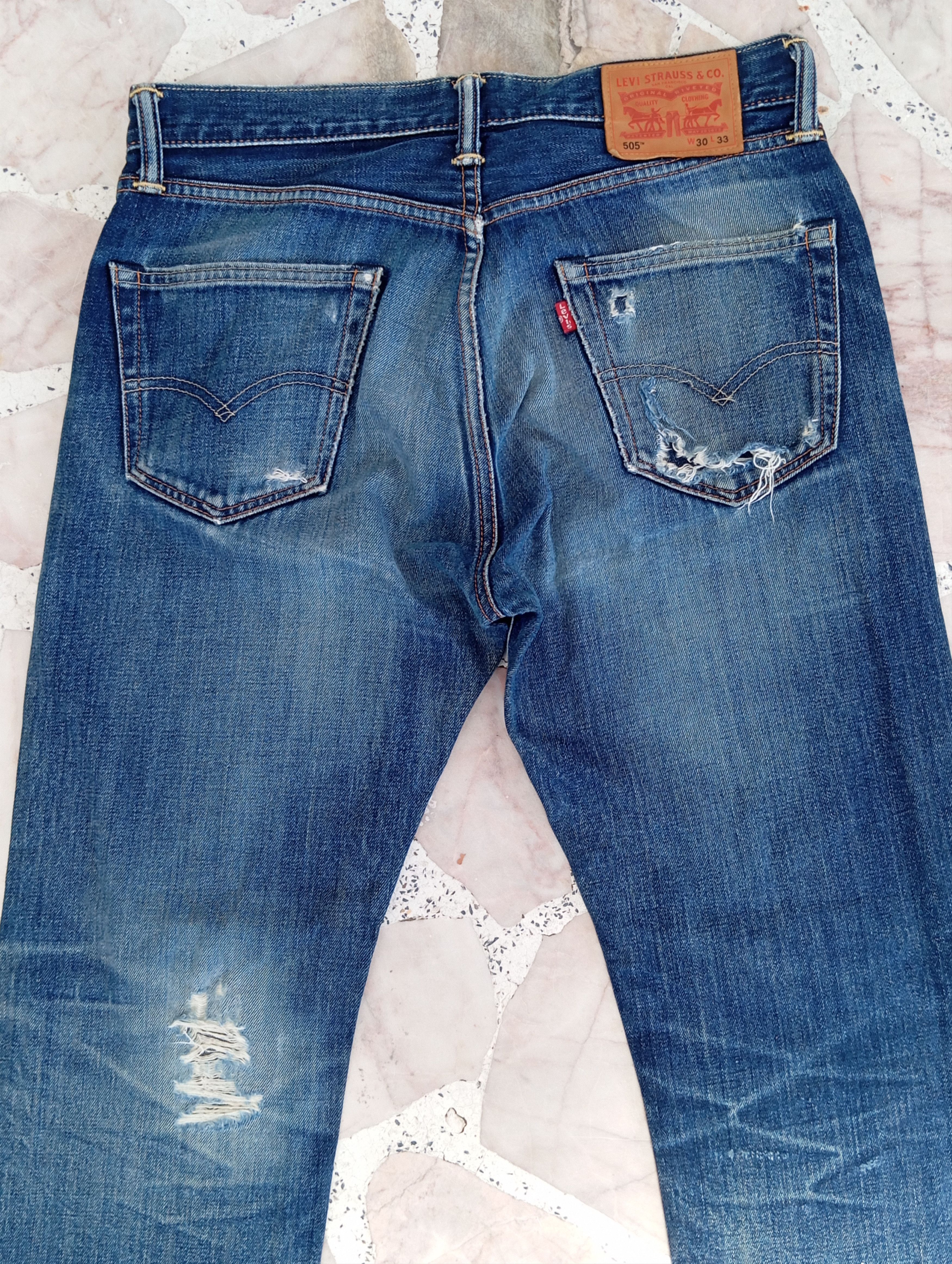 Levi's Beautiful Levis Distressed Denim blue colourway Size US 31 - 8 Thumbnail