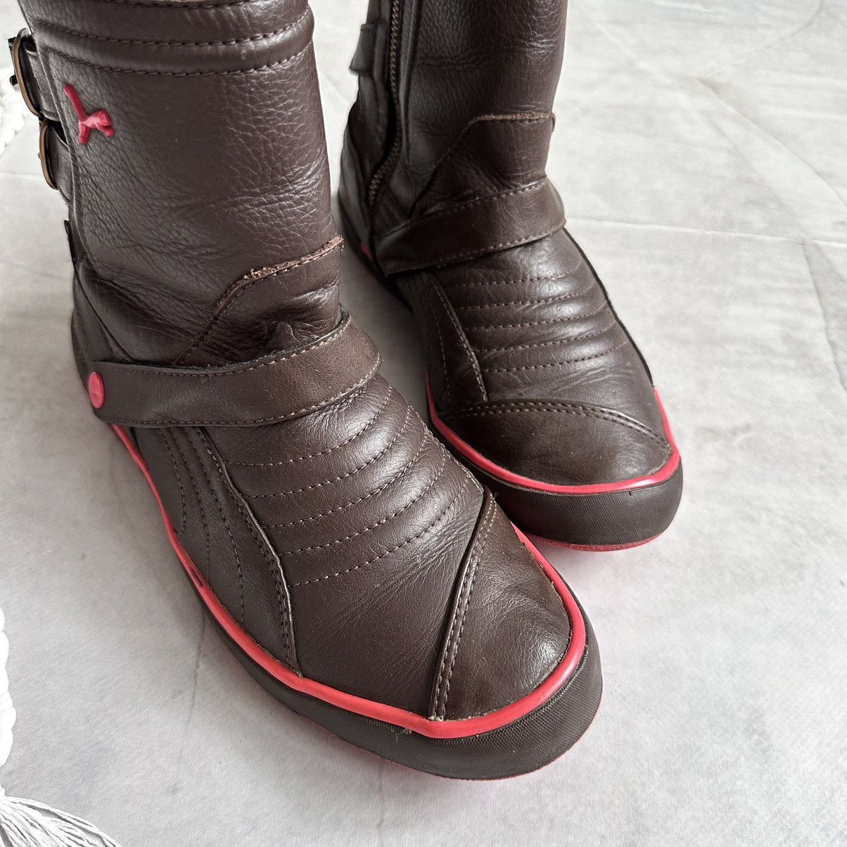 Jil Sander × Puma 00s Puma Boxing Biker Racing Moto Boots Shoes McQueen Vibe Size US 7.5 / IT 37.5 - 5 Thumbnail