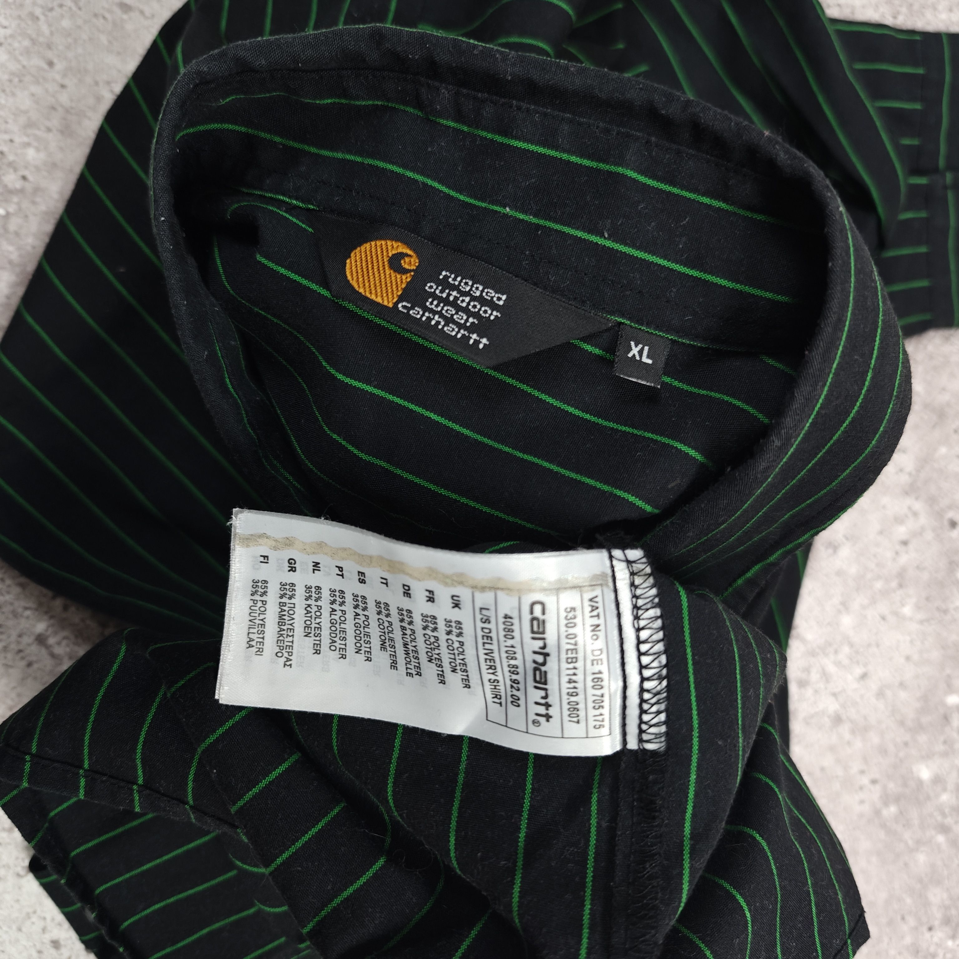 Carhartt Carhartt Delivery Shirt Striped Black size XL Size US XL / EU 56 / 4 - 6 Thumbnail