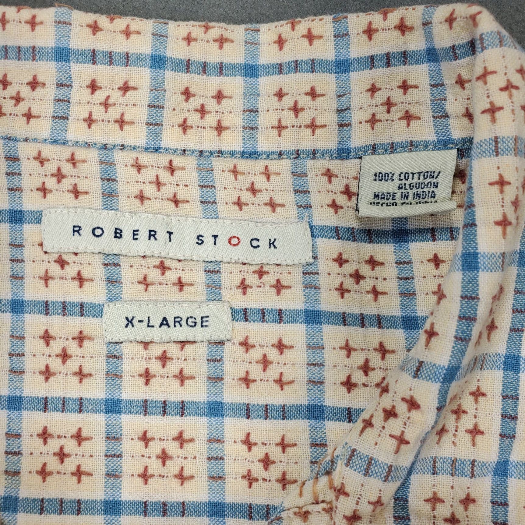Vintage VINTAGE Robert Stock Shirt Adult XL Button-Up Short Sleeve Casual Size US XL / EU 56 / 4 - 3 Thumbnail