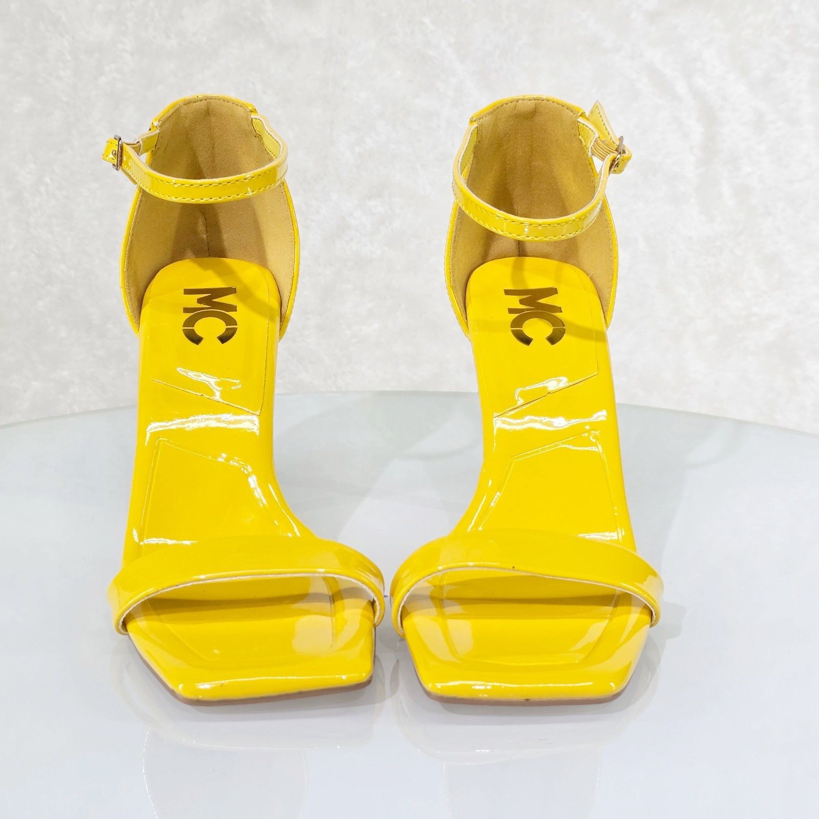Other Jessi Yellow Patent 3.75" Stiletto High Heels Ankle Strap Op Size US 6.5 / IT 36.5 - 3 Thumbnail