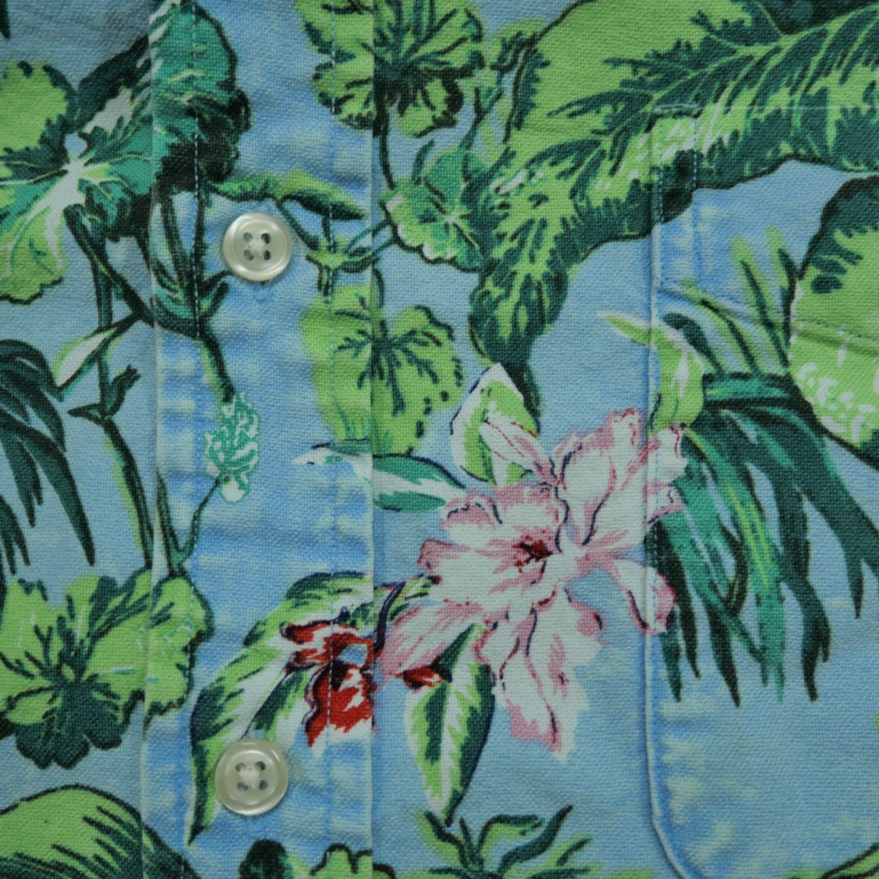 Ralph Lauren Ralph Lauren Shirt Mens Large Green Blue Hawaiian Floral Button Up Slim Fit Size US L / EU 52-54 / 3 - 5 Thumbnail
