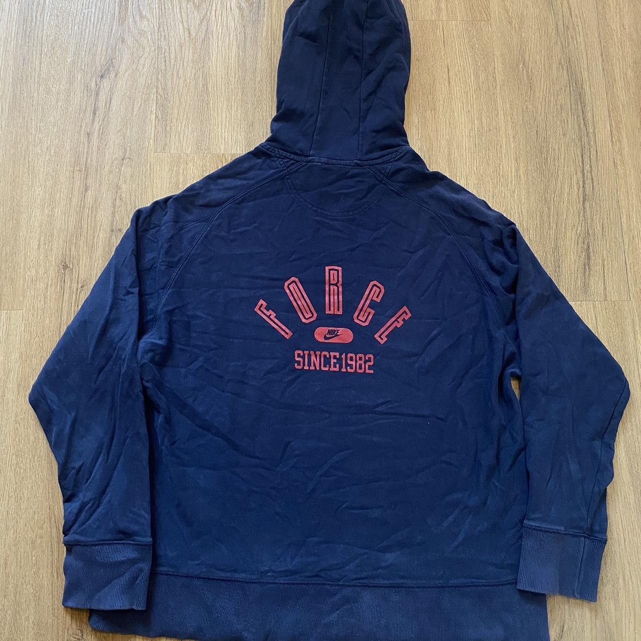 Nike Nike Air Force Hoodie navy and red hoodie y2k Size US L / EU 52-54 / 3 - 1 Thumbnail