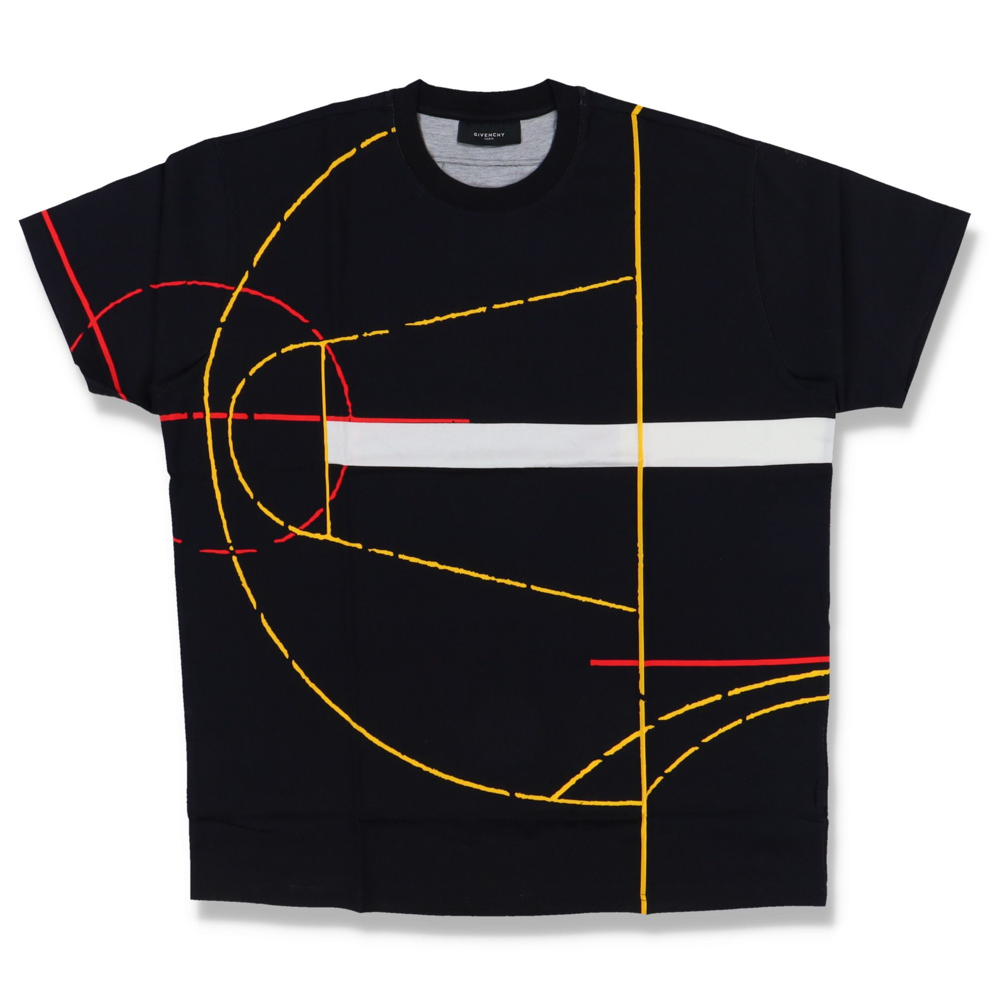 Givenchy Black Basketball Pitch Oversized T-Shirt Size US L / EU 52-54 / 3 - 1 Thumbnail
