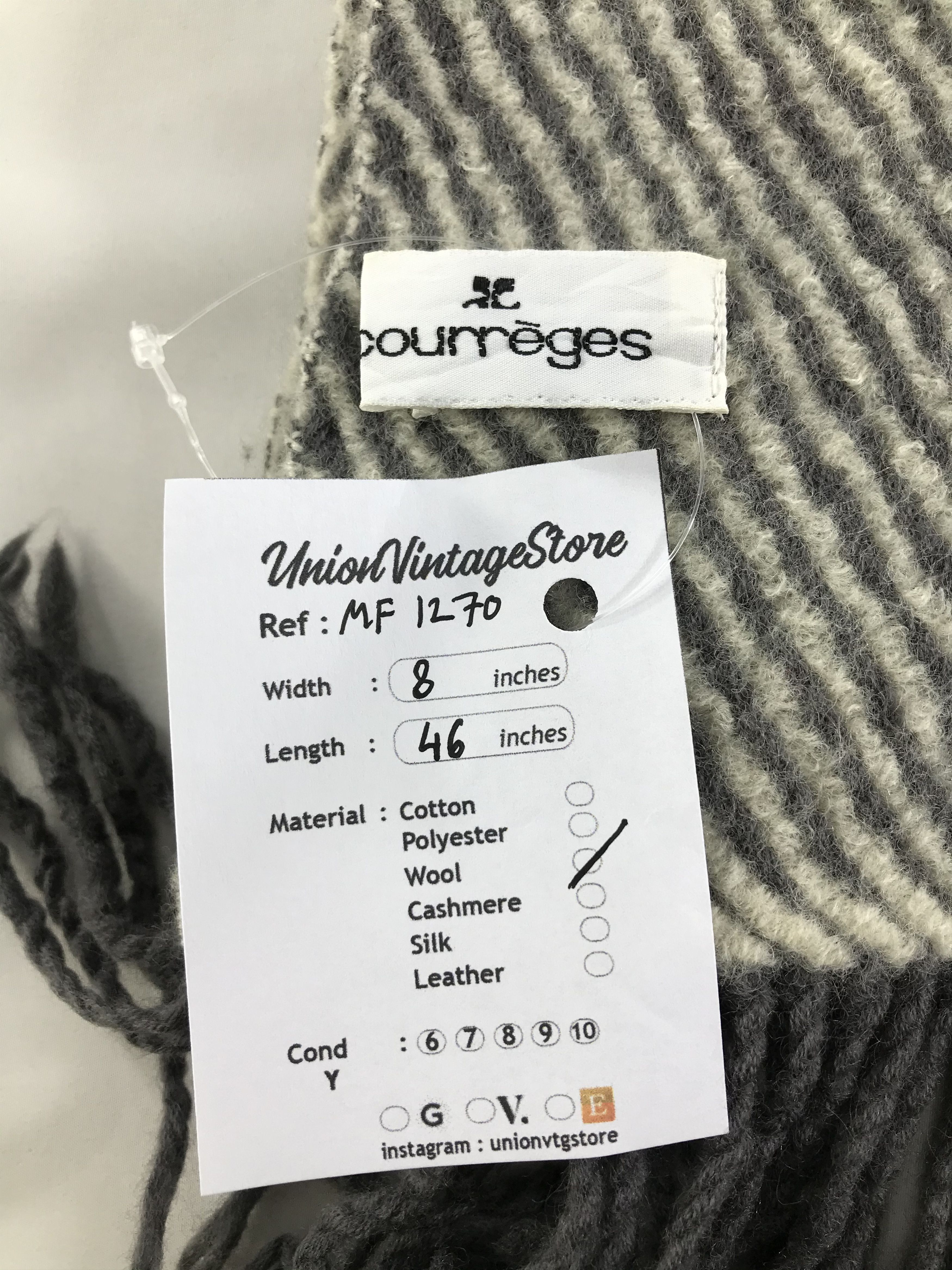 Courreges Vintage courreges Scarf/Muffler/Neckwear MF1270 Size ONE SIZE - 4 Thumbnail
