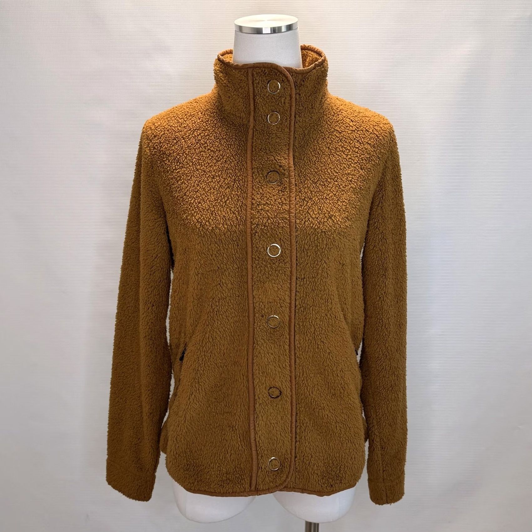 Vintage Kuhl Jacket Womens Small Brown Sherpa Fleece Snap Front High Collar Pockets Size S / US 4 / IT 40 - 2 Thumbnail
