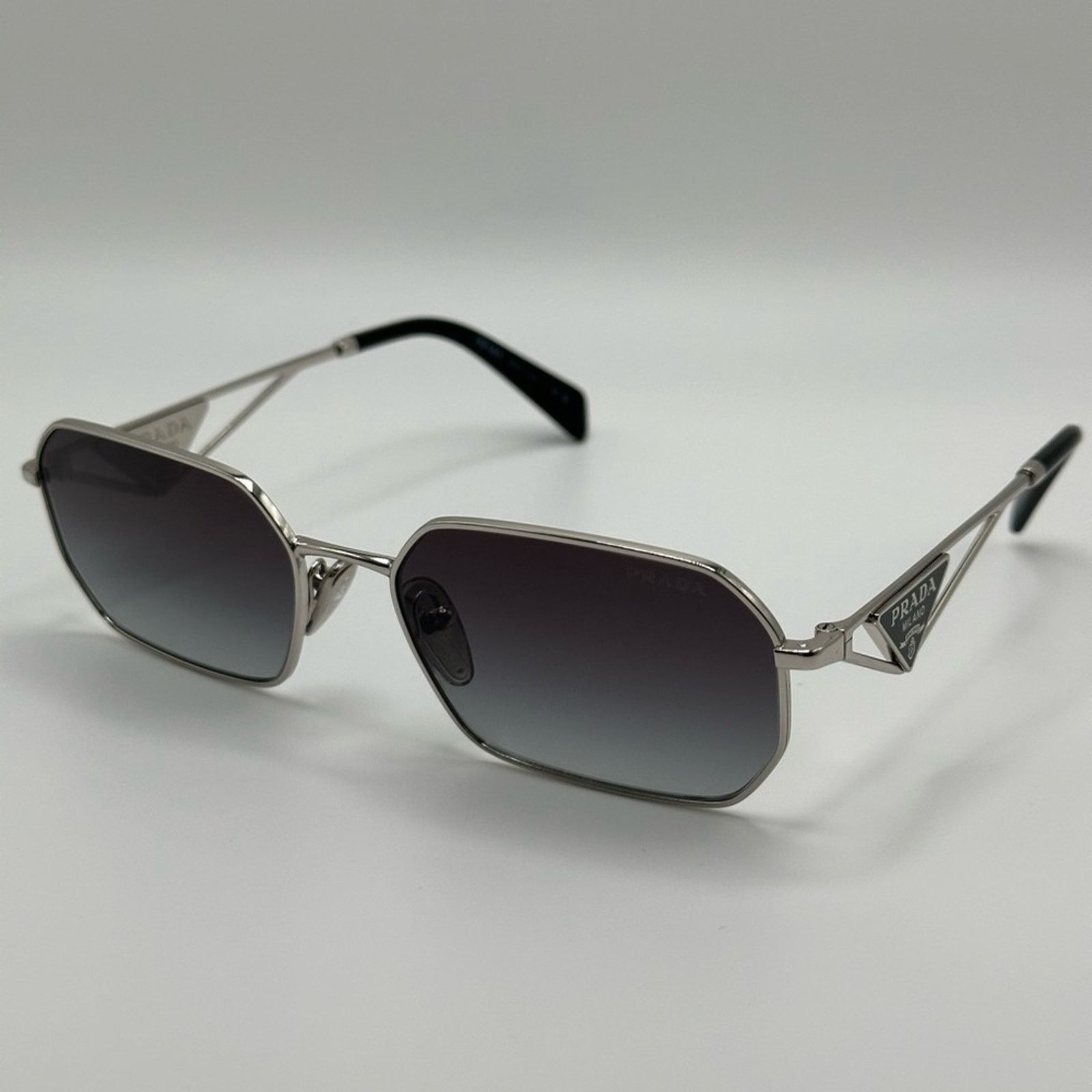 Prada PRADA Sunglasses PR A51S 1BC90A Silver/Grey Gradient Unisex Size ONE SIZE - 4 Thumbnail