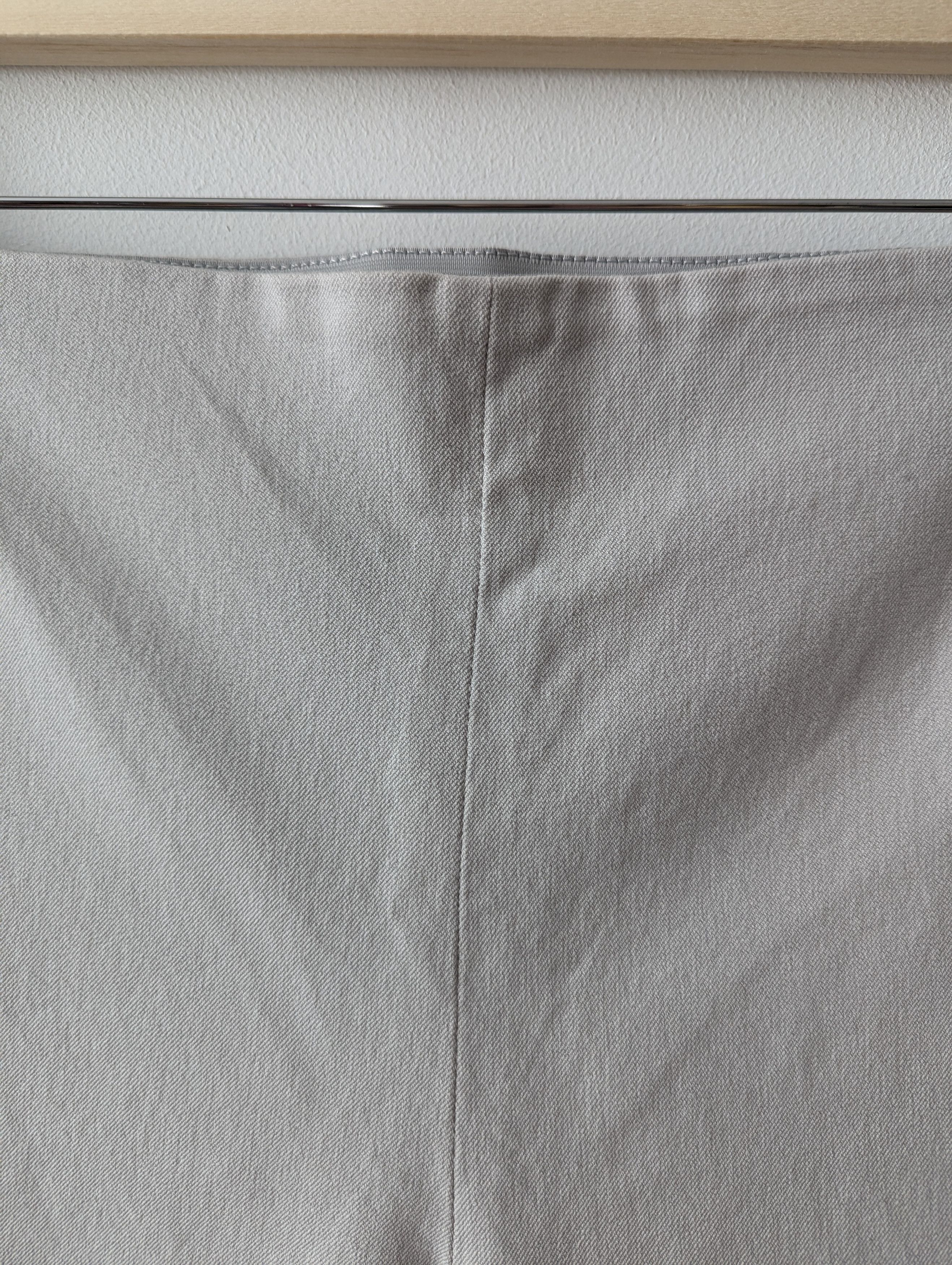 Cos COS Stretch Cotton Trousers Light Grey Zipper Detail Size 32" / US 10 / IT 46 - 2 Thumbnail