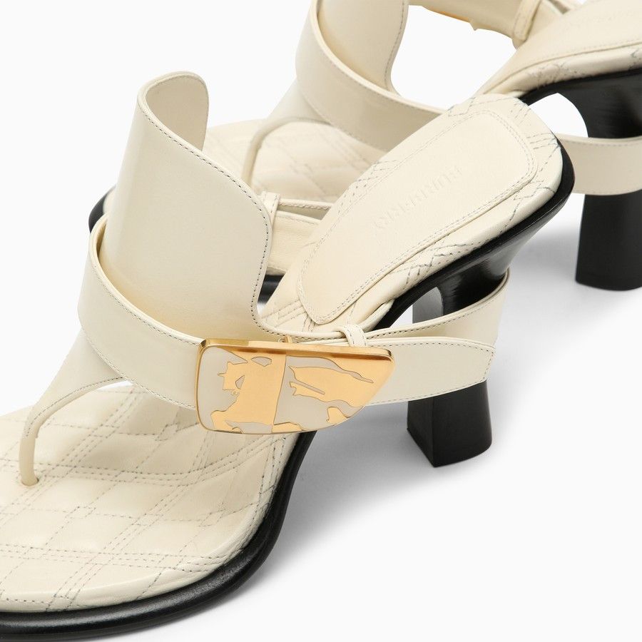 Burberry o1d2blof0824 Leather Sandals in Beige Size US 7 / IT 37 - 5 Thumbnail
