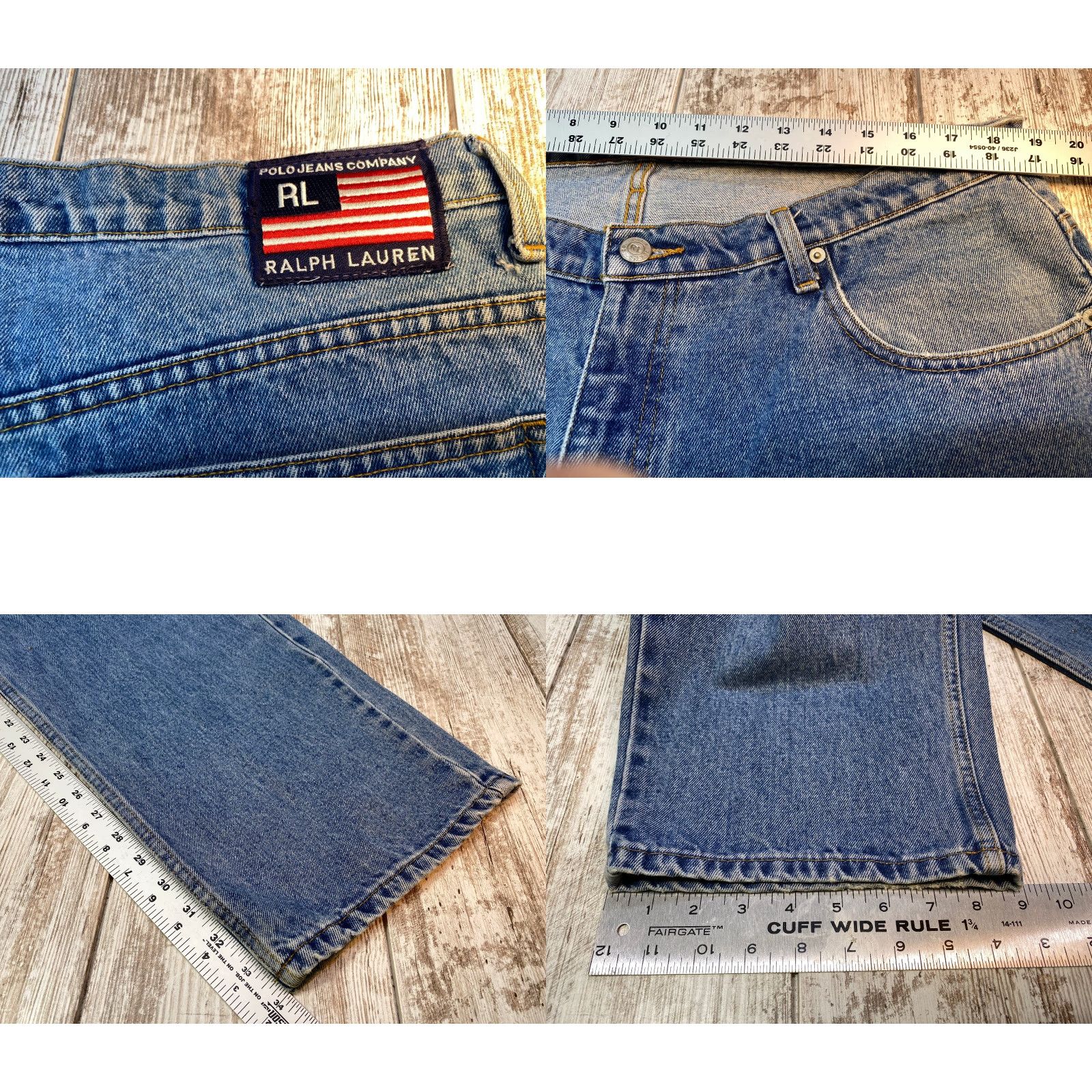 Polo Ralph Lauren VINTAGE Polo Jeans Co Ralph Lauren Jeans Men's 38X34 Baggy Loose Full Leg Blue Size US M / EU 48-50 / 2 - 9 Thumbnail
