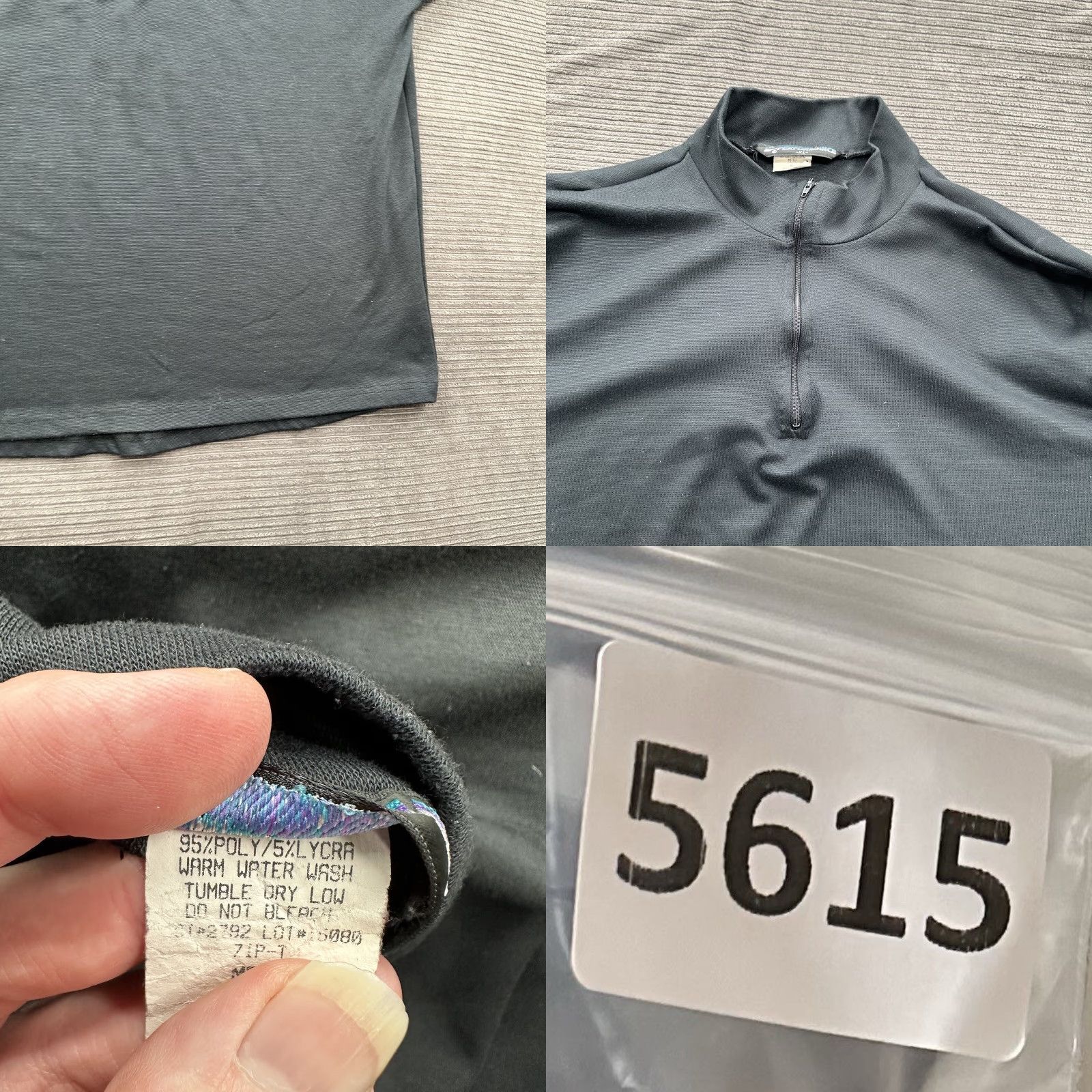 Vintage Performance 1/4 Zip Pullover Men XL Black Polyester Cycling Outdoors Athletic Shirt Size US XL / EU 56 / 4 - 8 Thumbnail