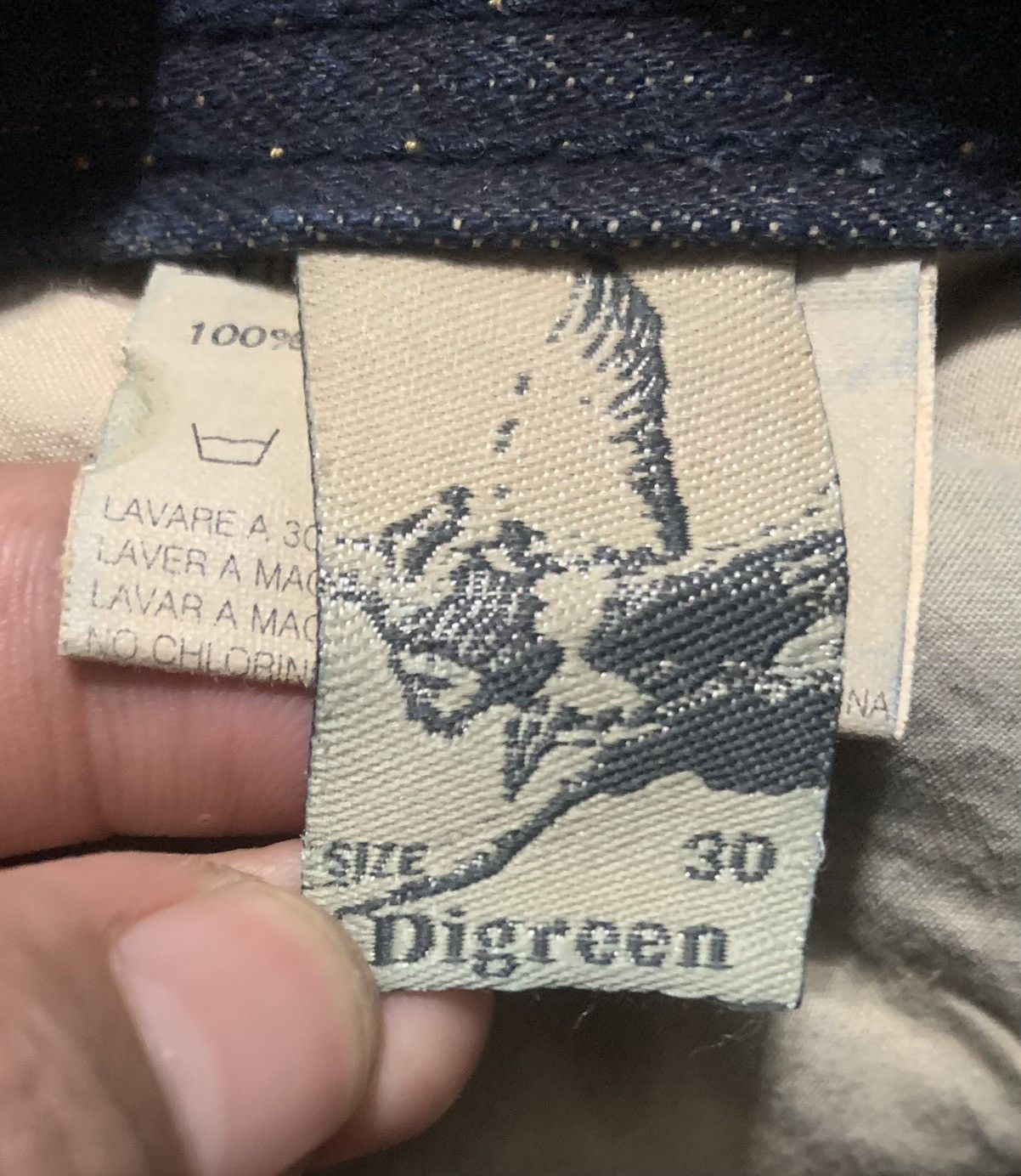If Six Was Nine Vintage Japanese Digreen Flare Bootcut Bell Bottom Jeans Size US 31 - 9 Thumbnail