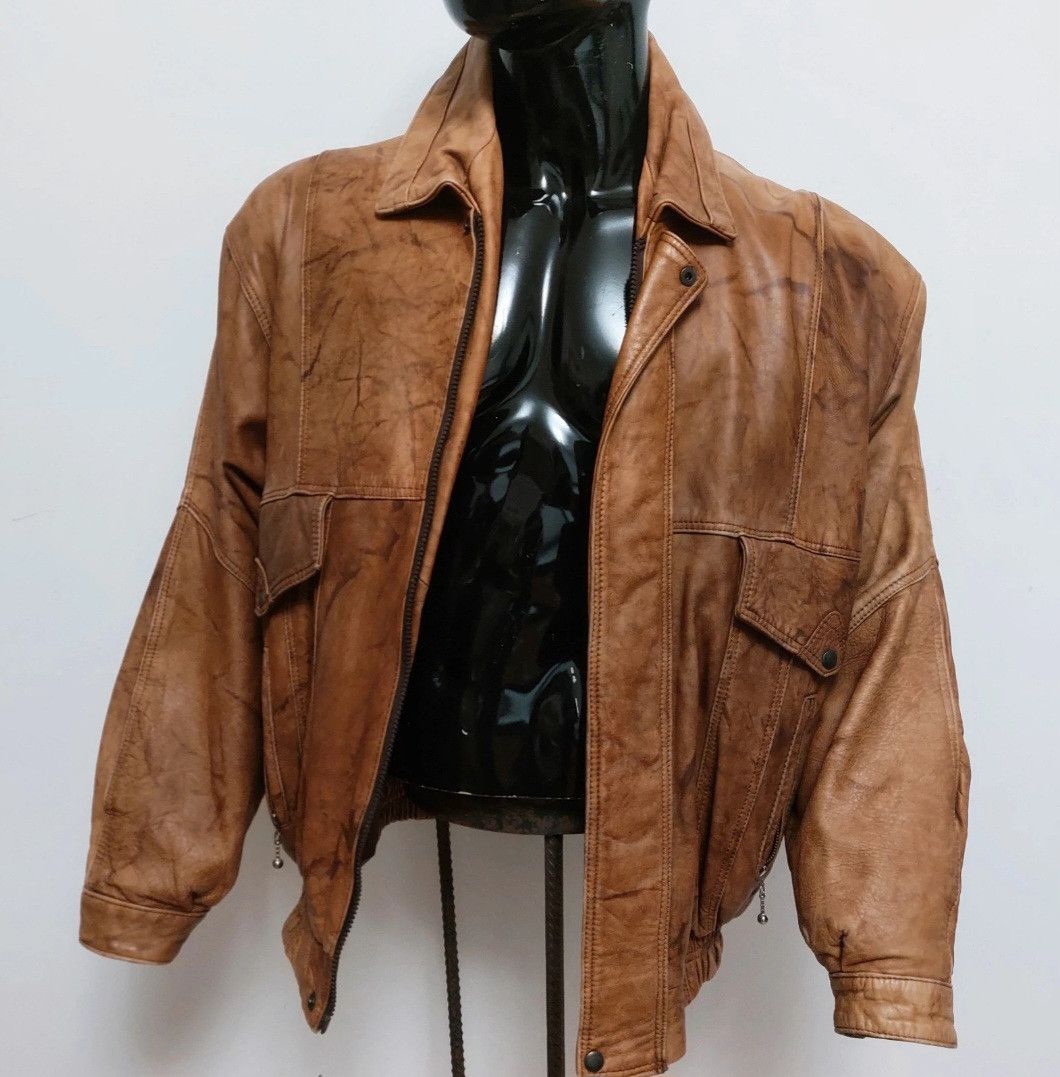 Other Vintage HC Houidi leather bomber jacket Size US XL / EU 56 / 4 - 2 Thumbnail