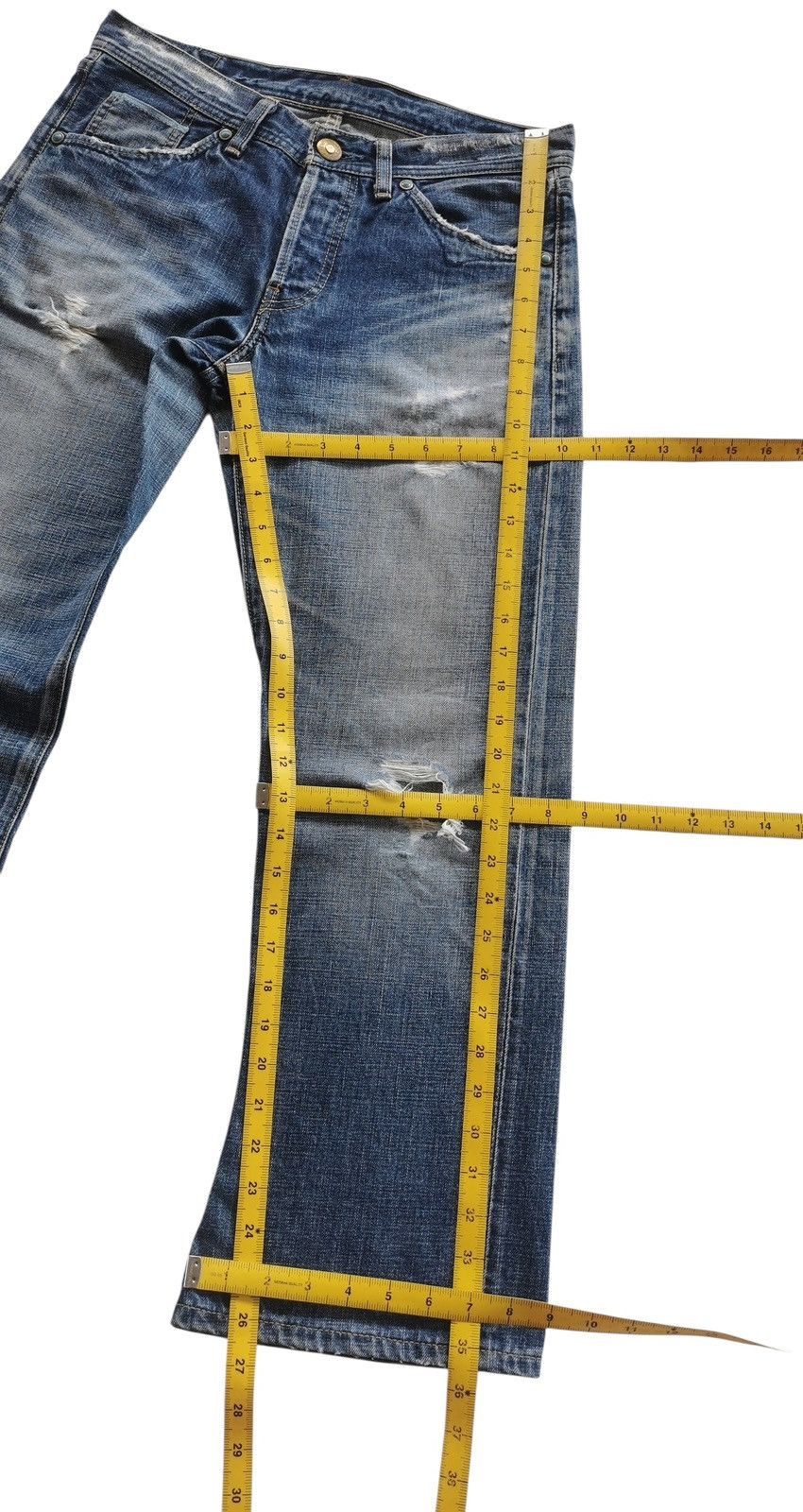 Levi's Levi’s Selvedge Bootcut Flare Jeans Distressed Vintage Denim Size 30" / US 8 / IT 44 - 12 Thumbnail
