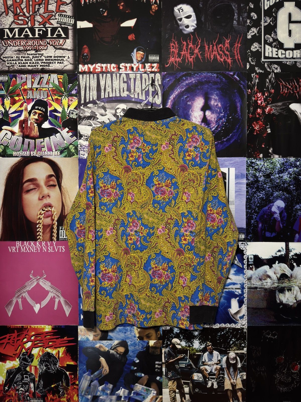 Supreme Supreme Floral Paisley Zip Polo Long Sleeve Size US M / EU 48-50 / 2 - 5 Thumbnail
