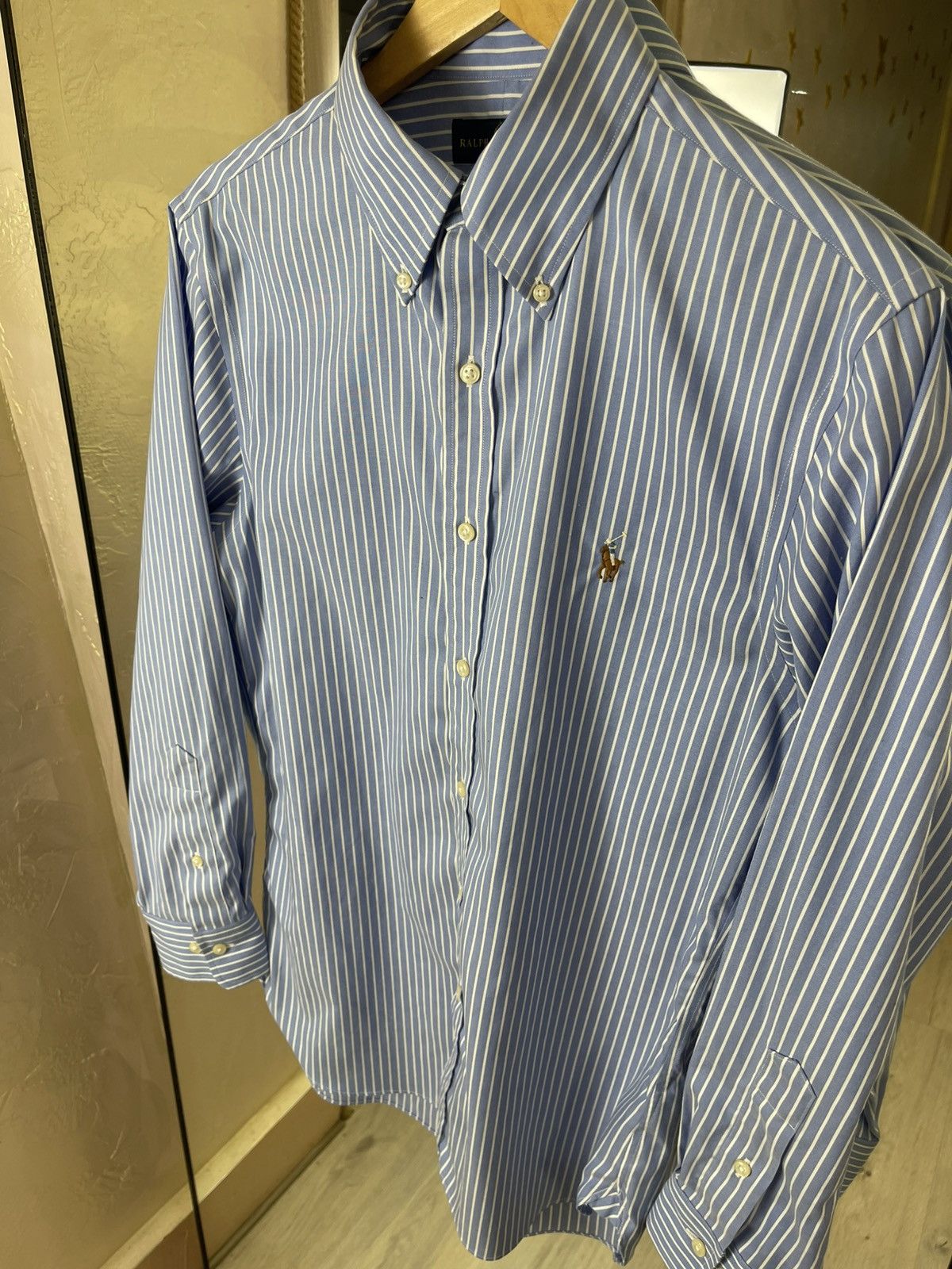 Polo Ralph Lauren Ralph Lauren Easy Care Slim Fit Striped Tech-Cotton Shirt Size US M / EU 48-50 / 2 - 3 Thumbnail