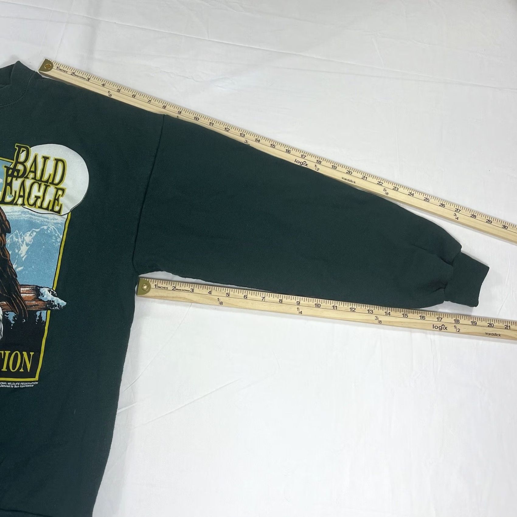 Vintage VINTAGE National Wildlife Federation Bald Eagle Sweatshirt Mens M Green 90s Shirt Size US M / EU 48-50 / 2 - 7 Thumbnail