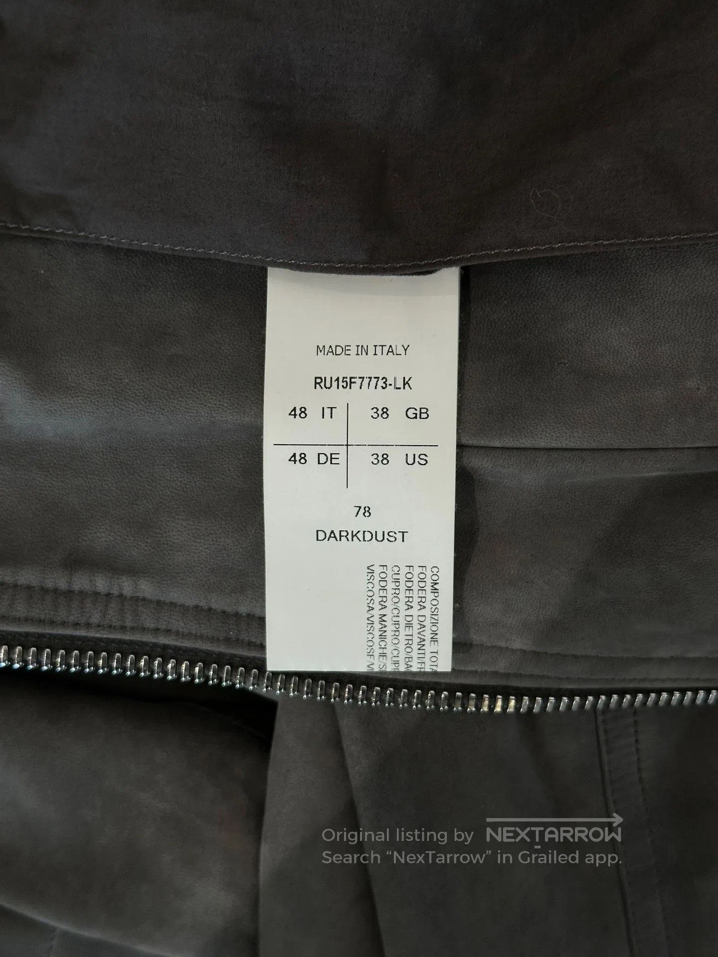 Rick Owens Rick Owens Suede Stand Collar Leather Jacket 48. Size US M / EU 48-50 / 2 - 6 Thumbnail