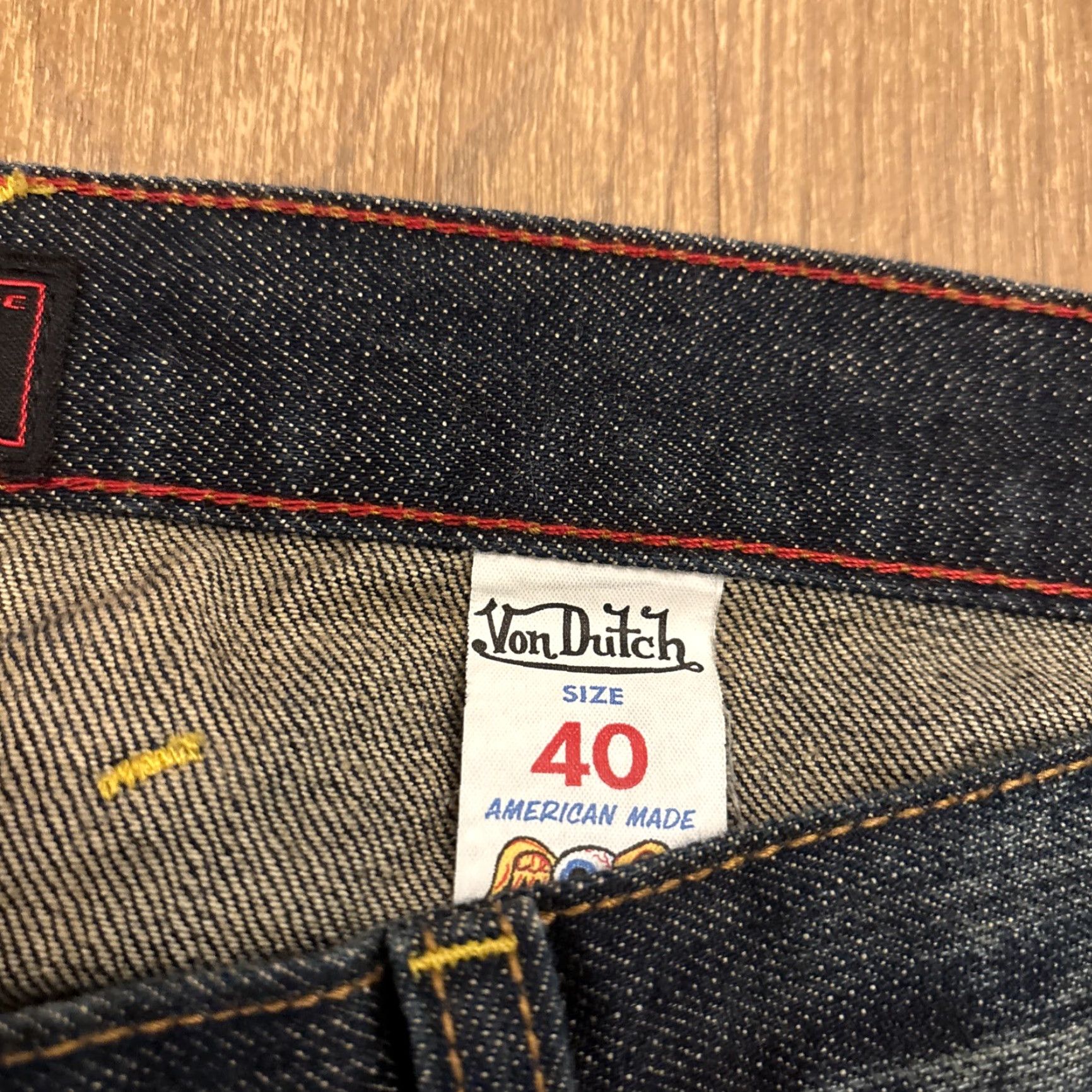 Von Dutch VINTAGE Von Dutch Jeans Bootcut Wide-Leg 40 Men Regular 33in Blue Y2K Avant Garde Vente? (remove extraneous) Size US 40 / EU 56 - 3 Thumbnail
