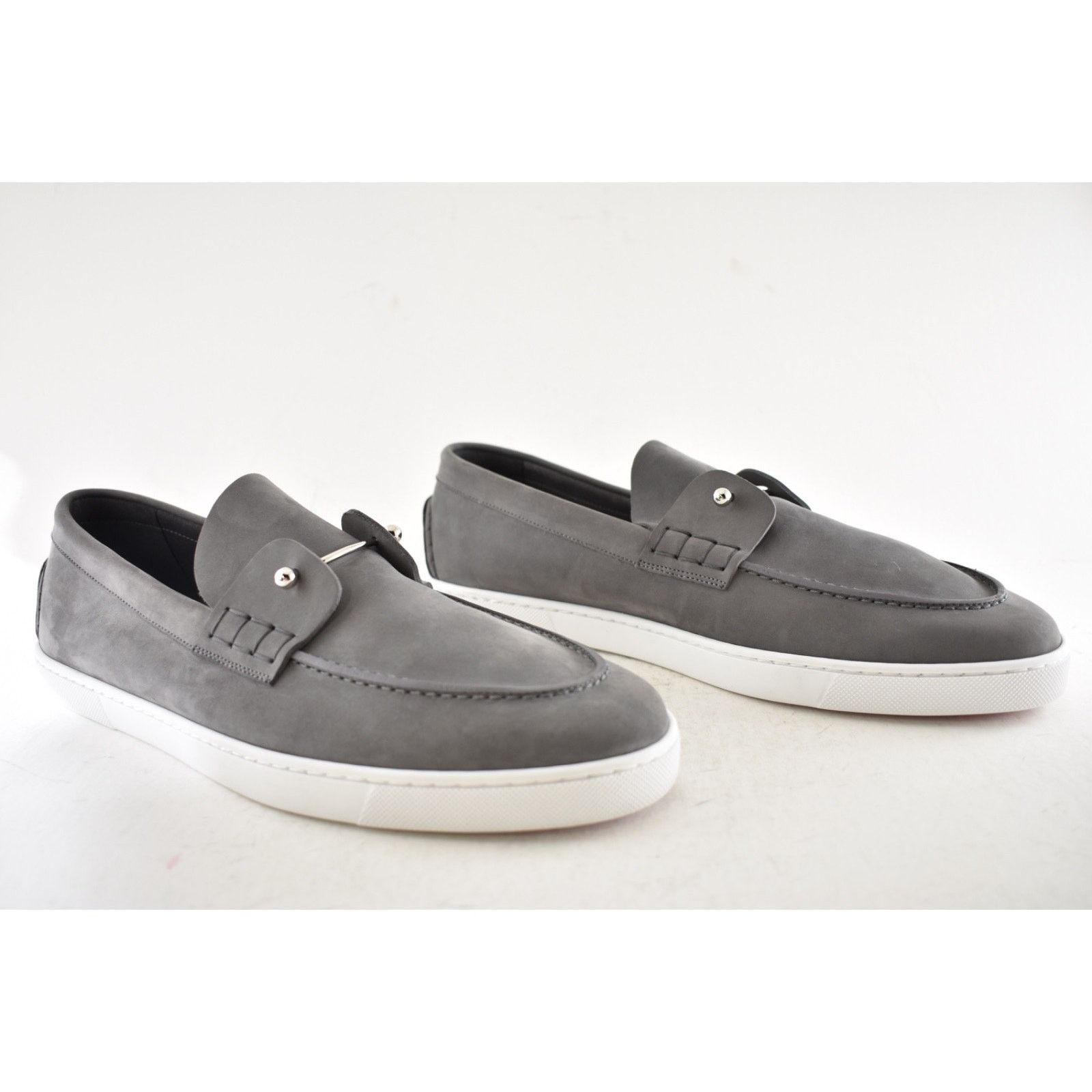 Christian Louboutin Christian Louboutin Mens Chambeliboat Flat Smoky Grey Loafer Size US 12 / EU 45 - 4 Thumbnail