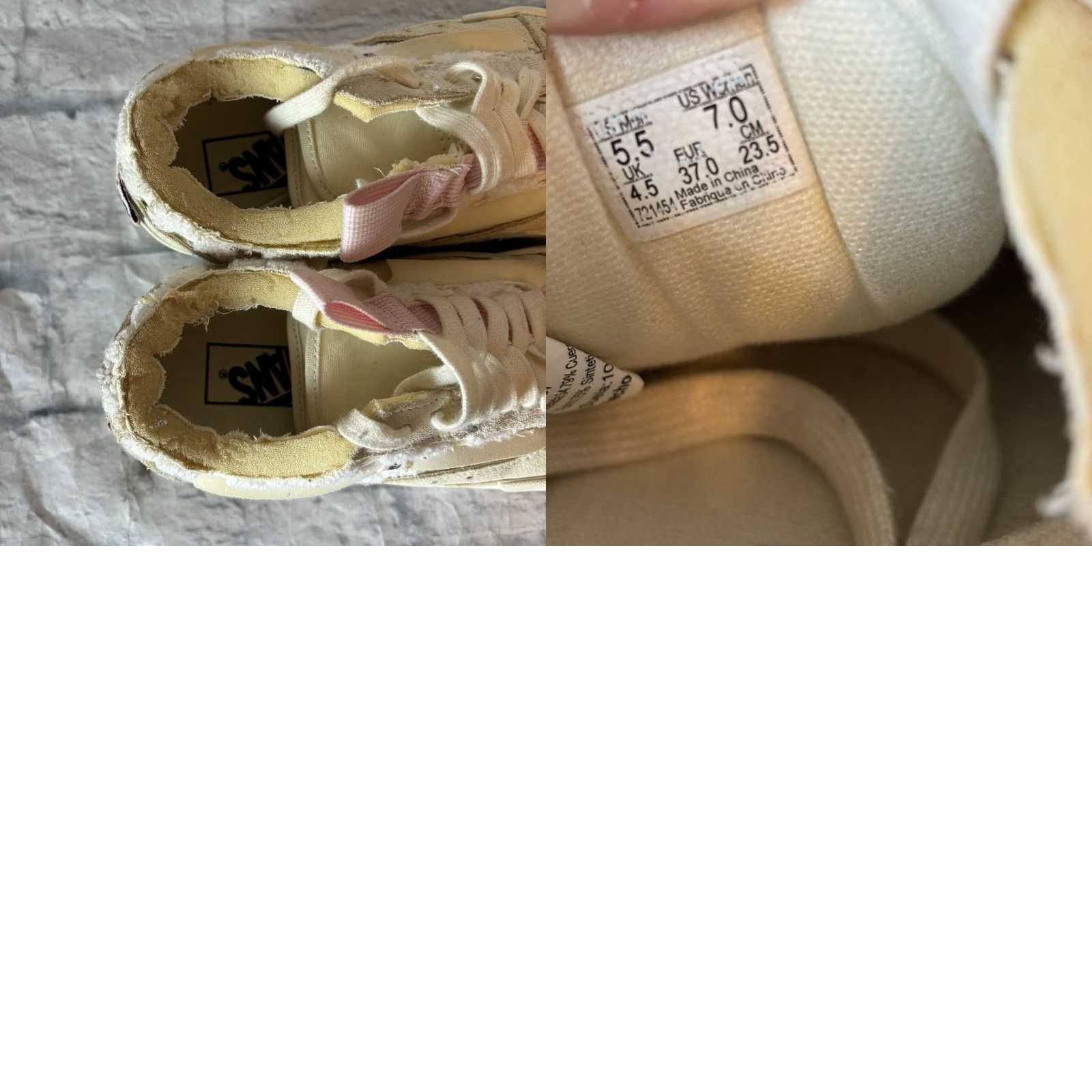 Vans VANS Old Skool Cap LX Deconstructed Cream Pink Regrind Shoes Women’s Size 7 Size ONE SIZE - 9 Thumbnail