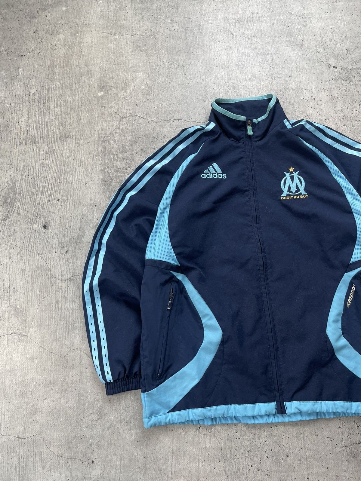 Adidas Vintage 00’s Adidas Marseille Nylon Olympic Jacket Y2K Size US S / EU 44-46 / 1 - 2 Thumbnail