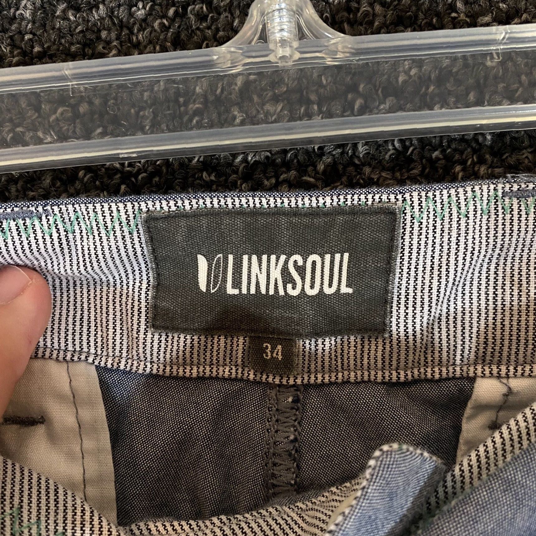 Vintage Linksoul Shorts Mens 34 Grayish Blue Casual Performance Flat Front 9.5" Inseam Size US 34 / EU 50 - 5 Thumbnail