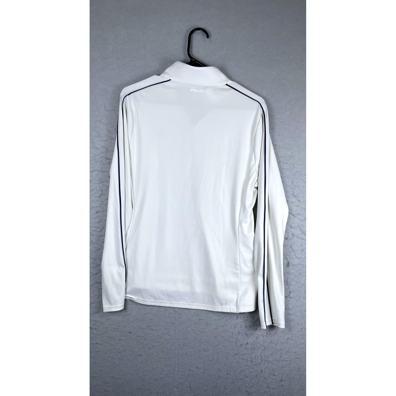 RLX Ralph Lauren RLX Ralph Lauren Golf Mens Large White 1/4 Zip Pullover Long Sleeve Slim Fit Top Size US L / EU 52-54 / 3 - 6 Thumbnail